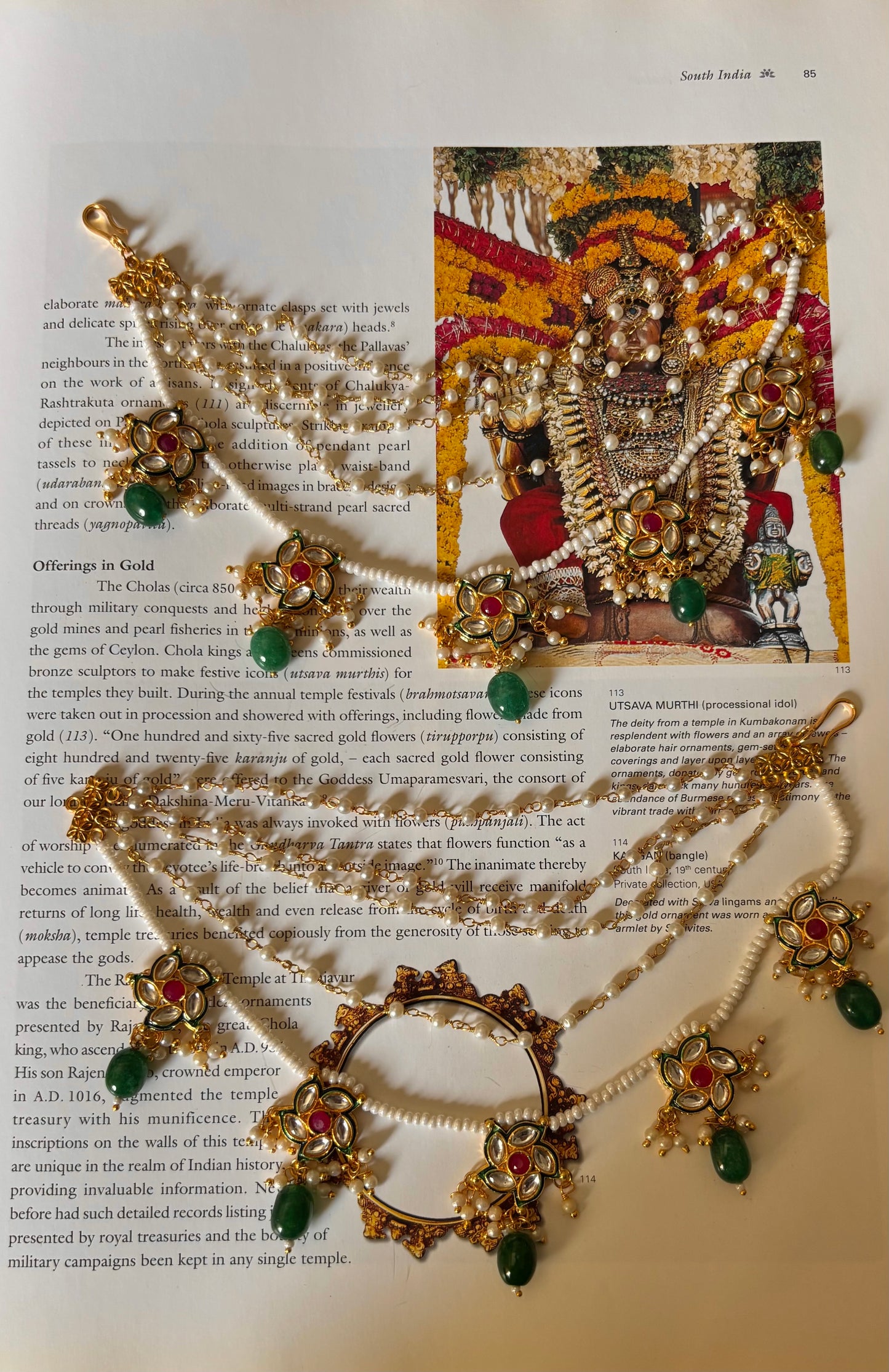 5 layer rajwadi with emerald drops kaanchain