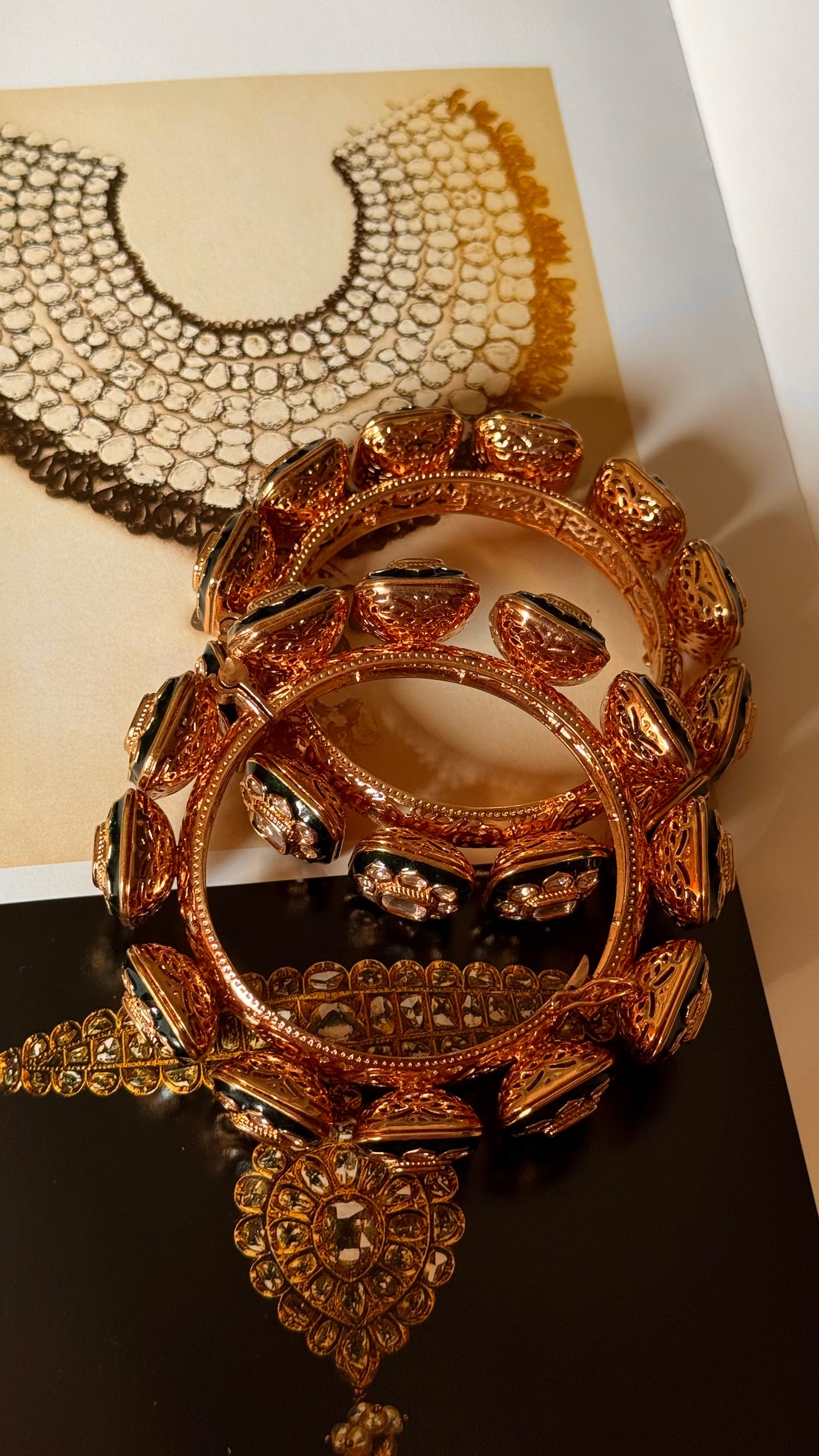 Emerald polki bangdi styles bangles