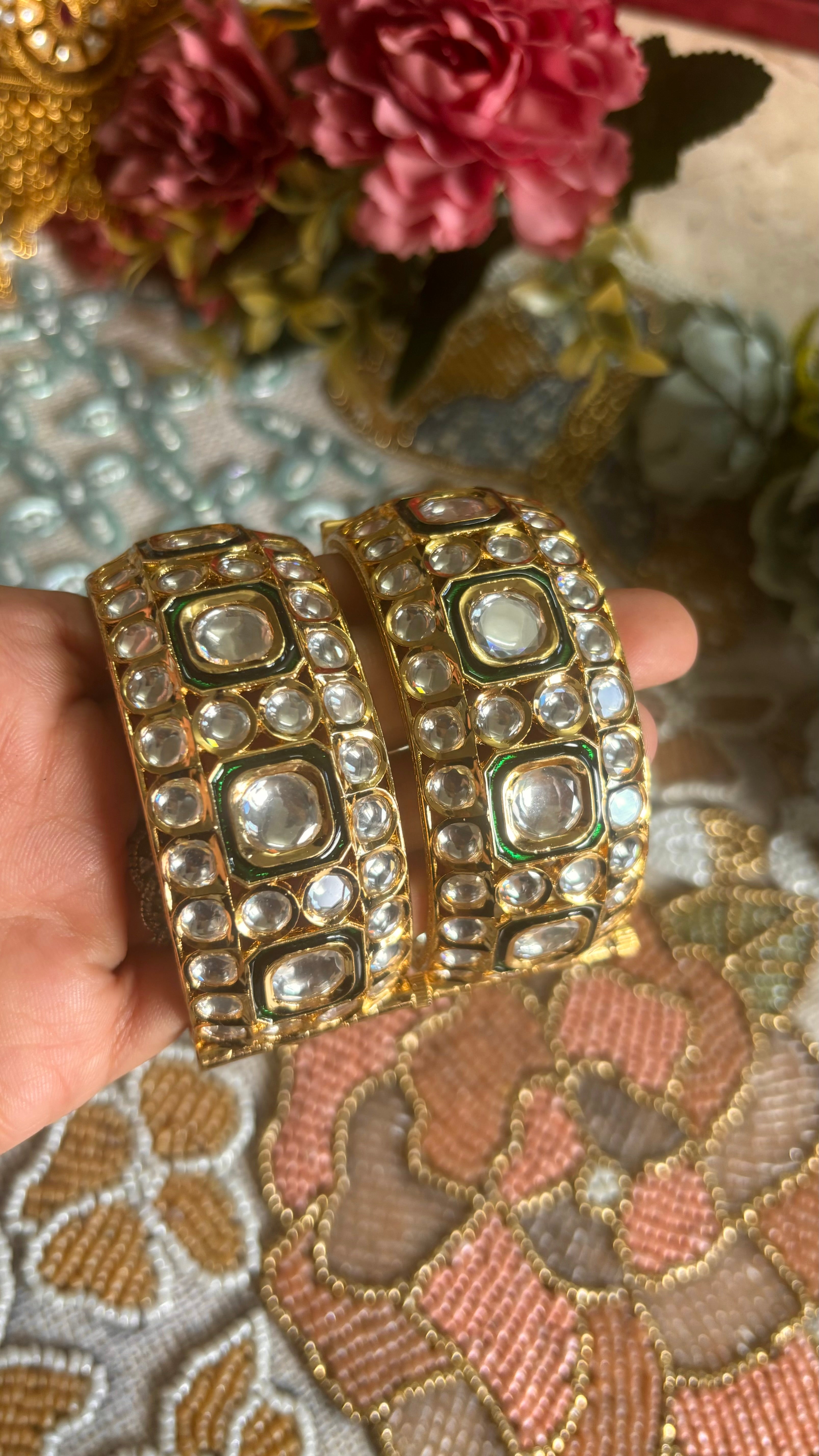 Uncut polki bangles