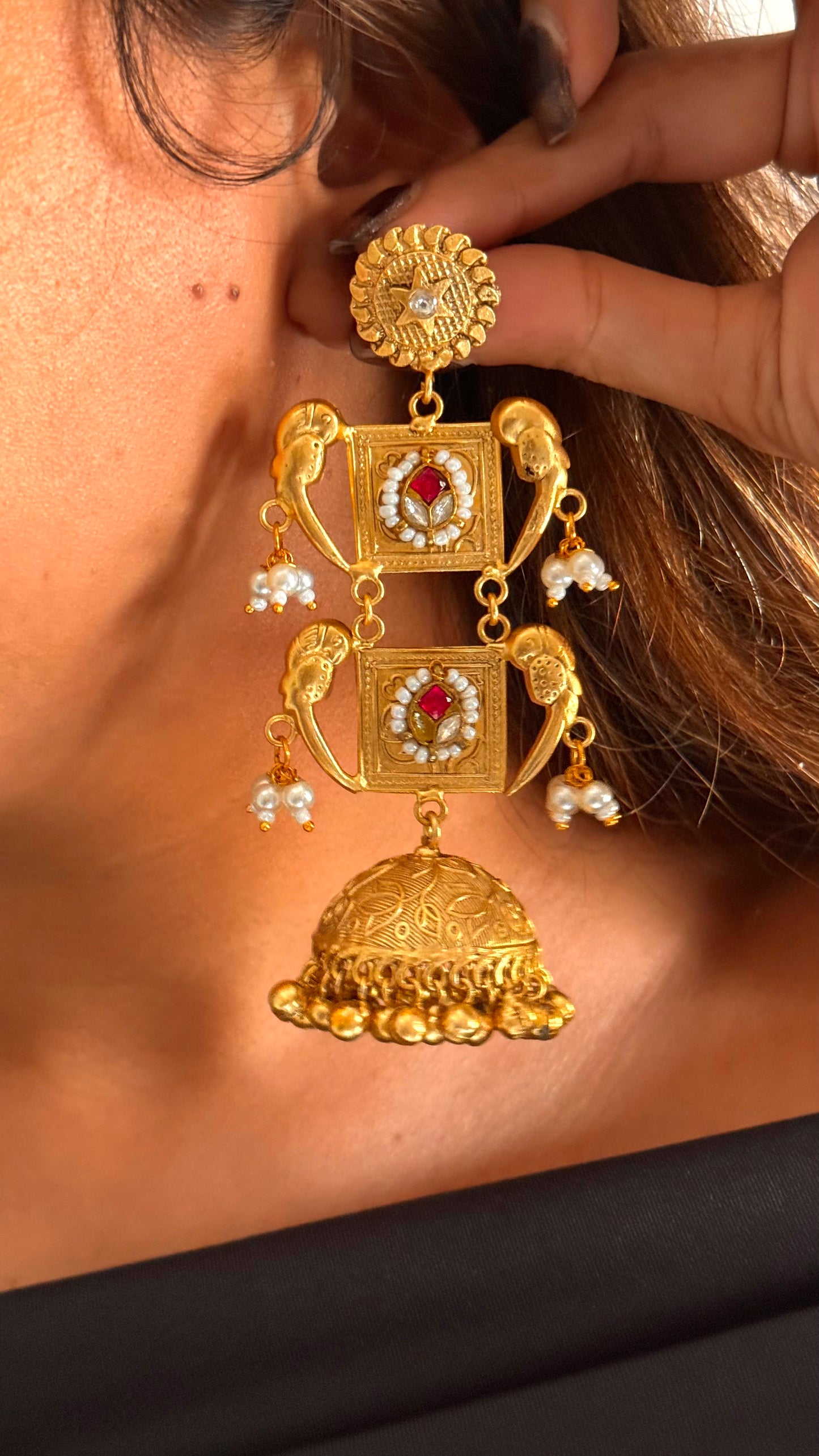 Ruby rajwada long jhumka