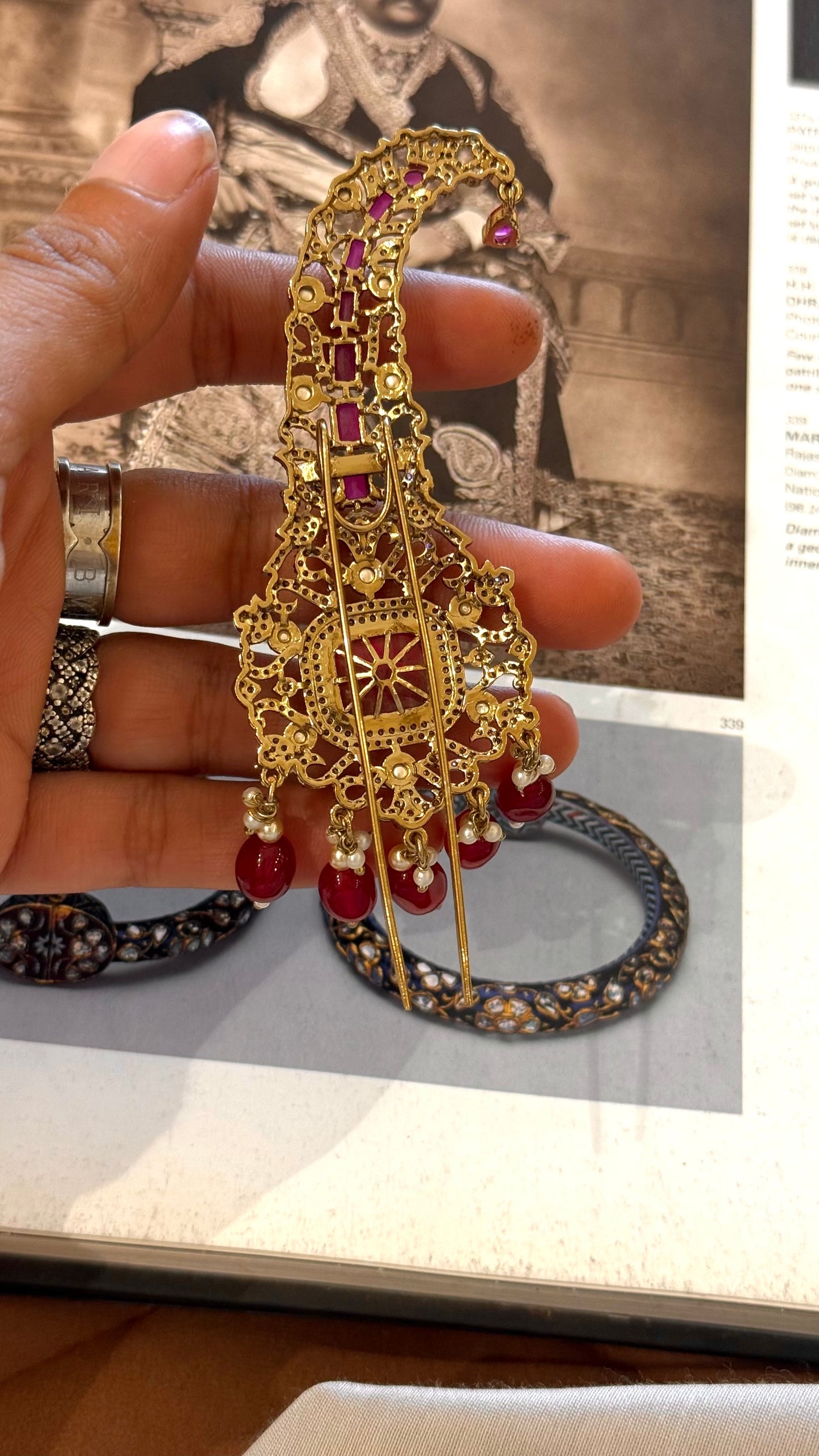 Ruby doublet Victorian Kalgi