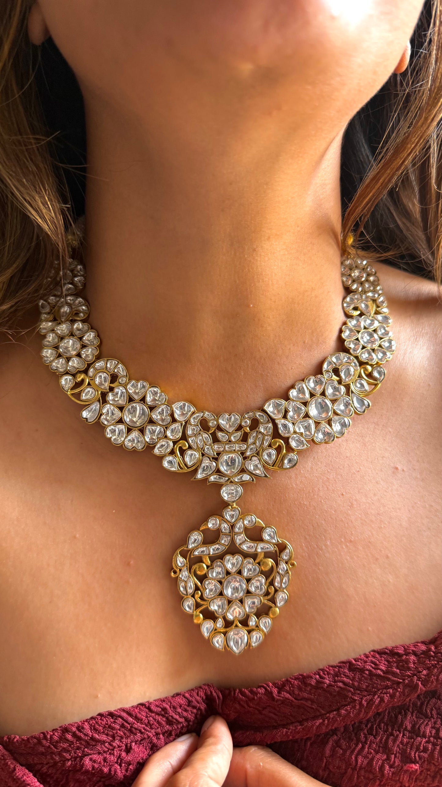 Paachi Kundan heritage designer necklace