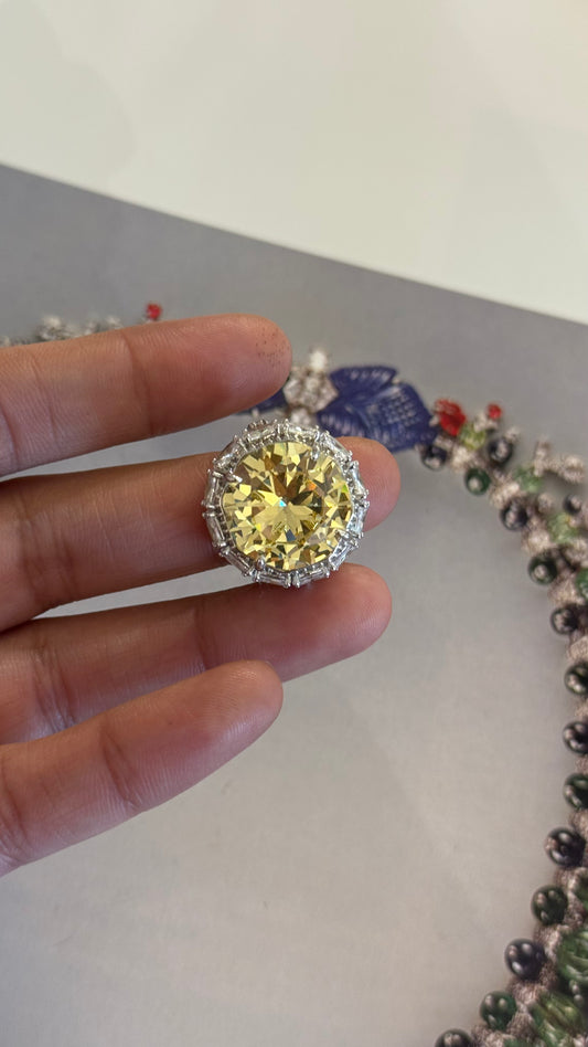 Citrine Cocktail Ring