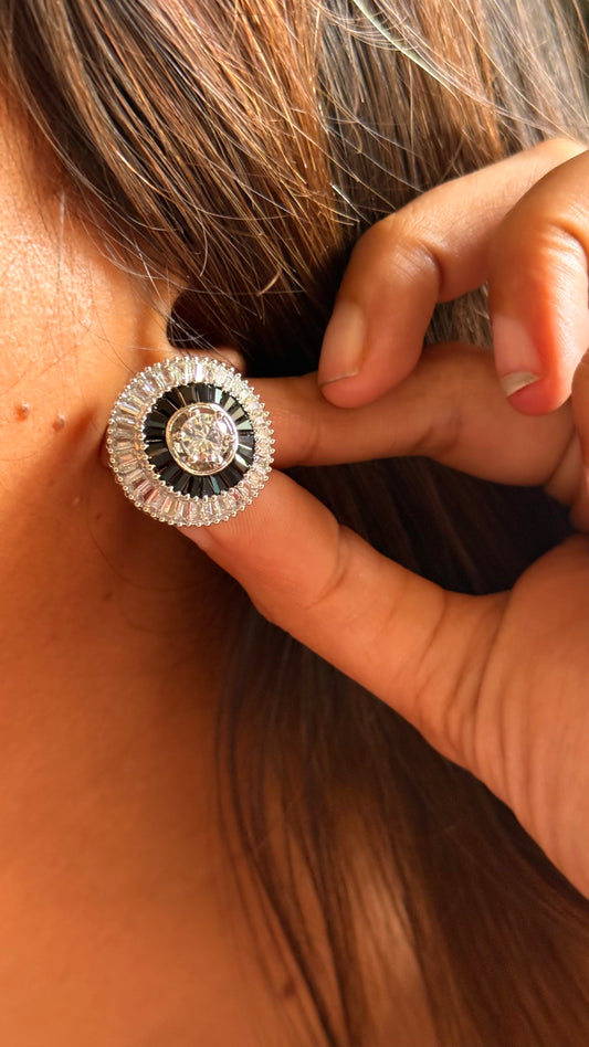 Black diamond studs