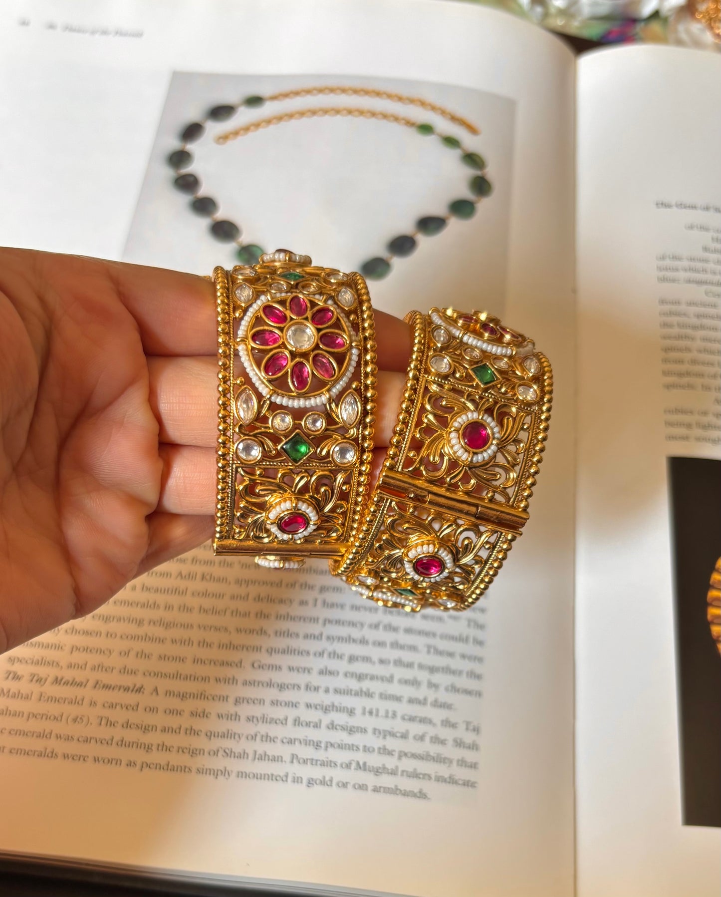 Rajwadi broad ruby bangles