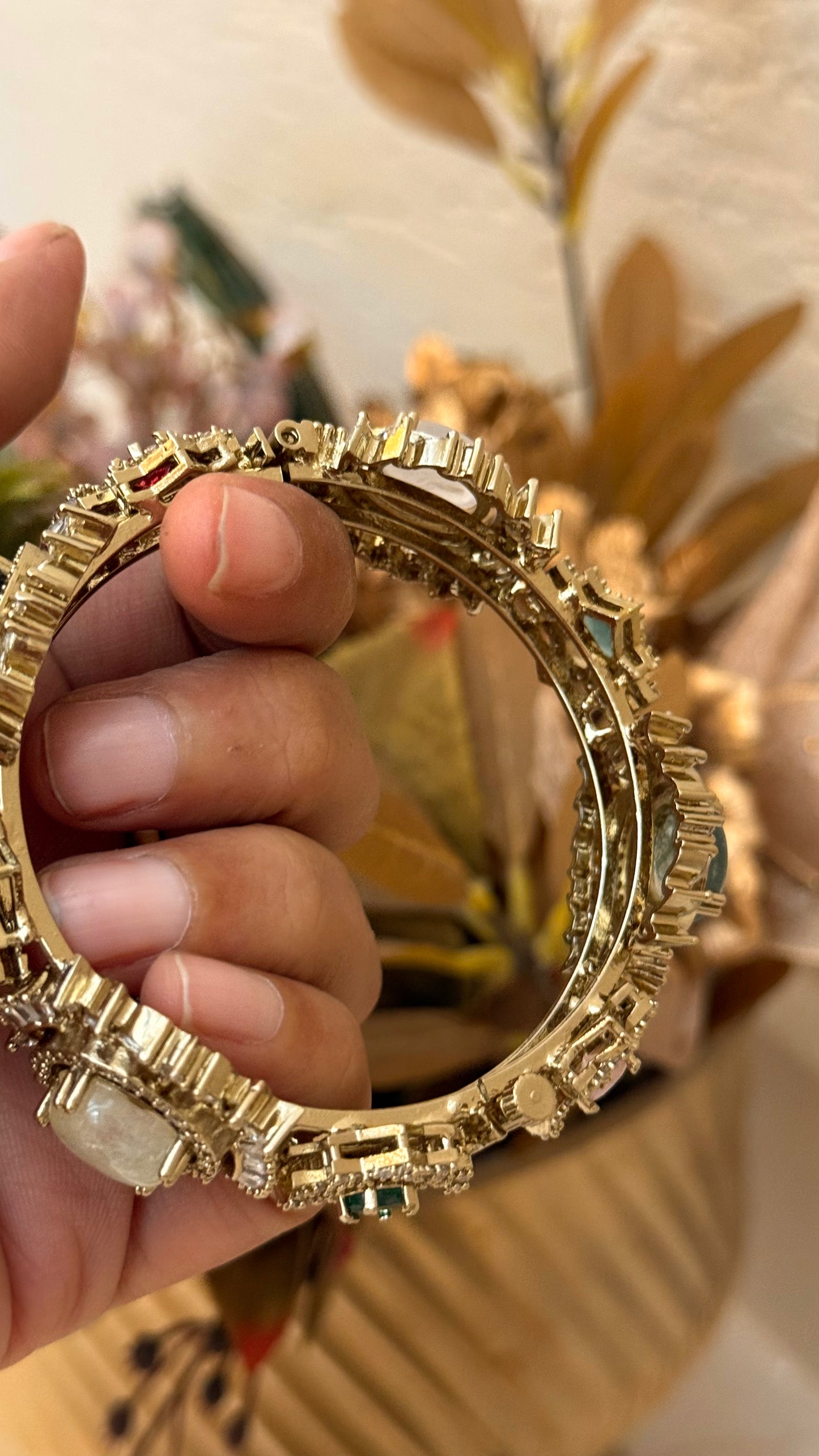 Sabya inspired natural stone bangle