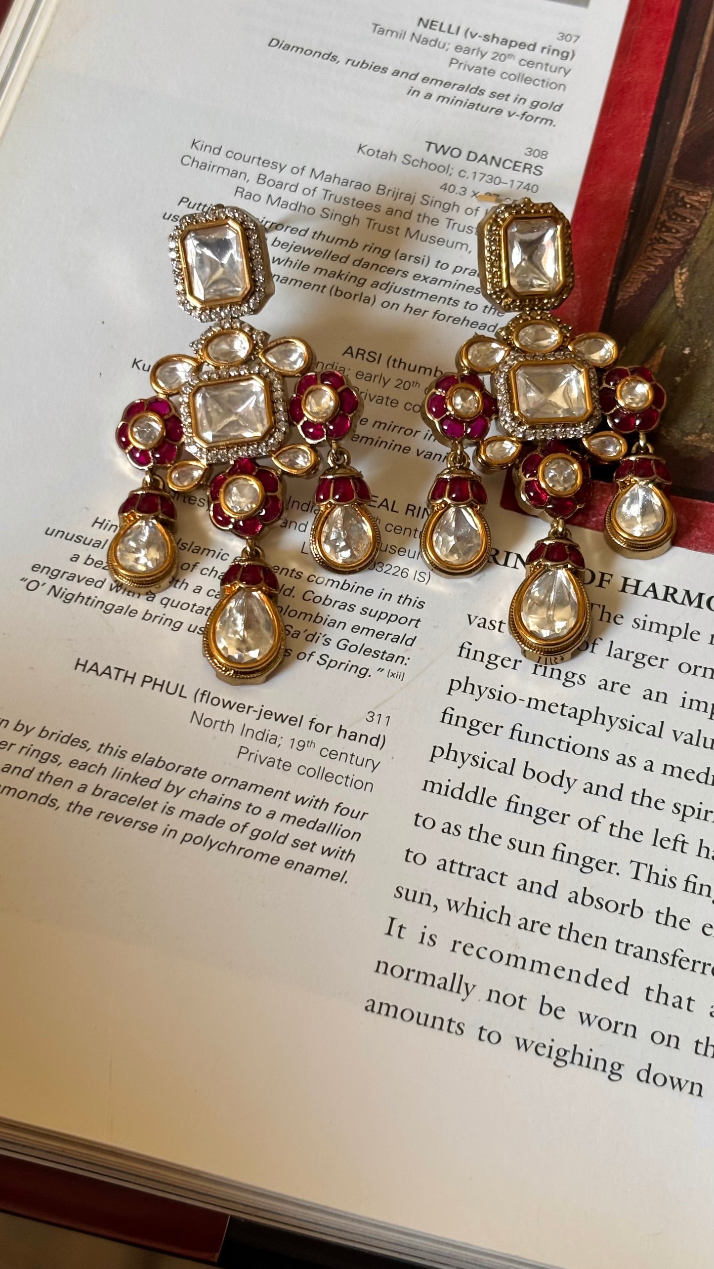 Vintage ruby Moissanite Earrings