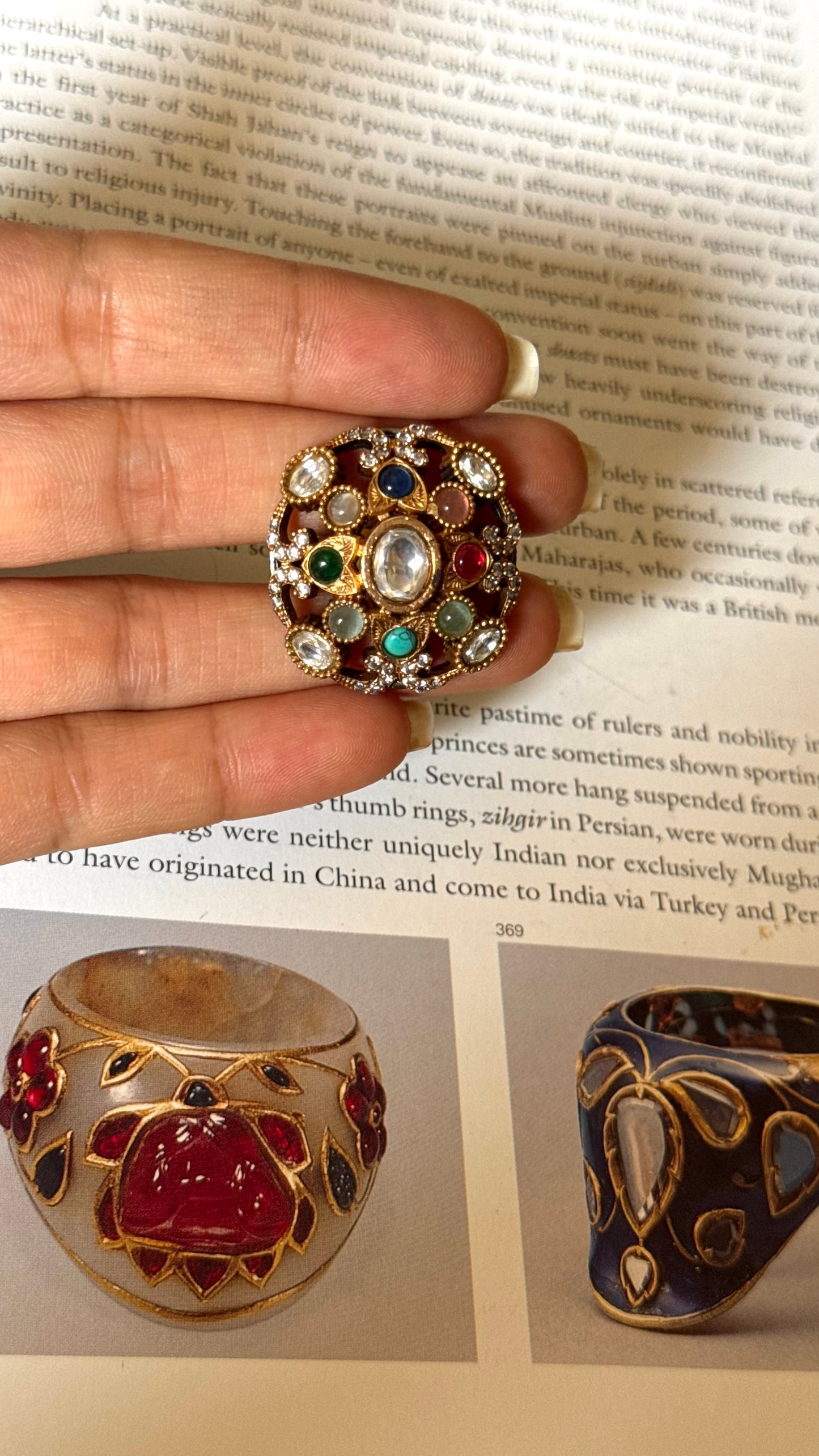 Sabyasachi inspired designer adjustable ring