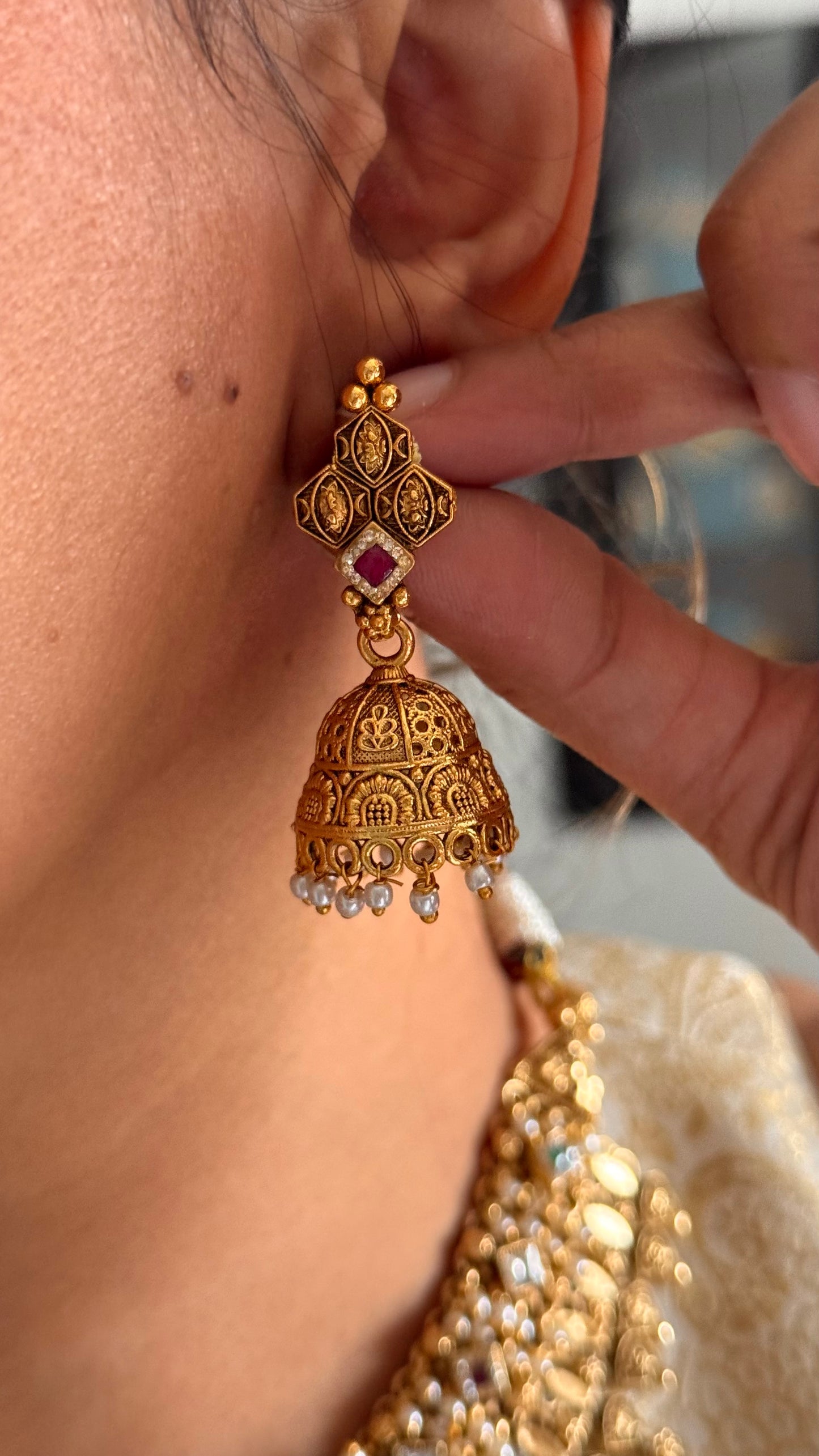 Ruby & emerald heritage necklace