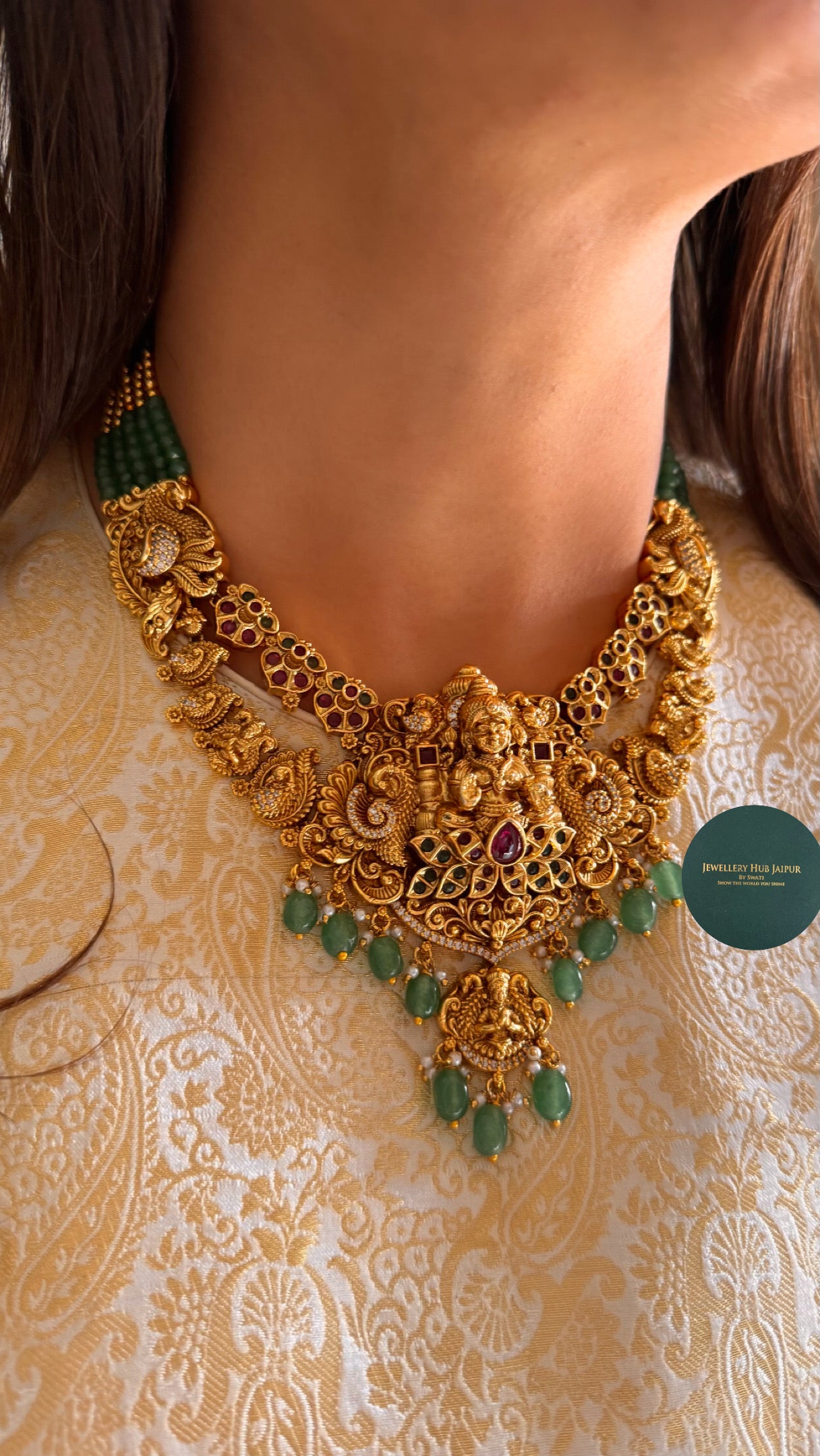 Goddess Laxmi dual necklace combo