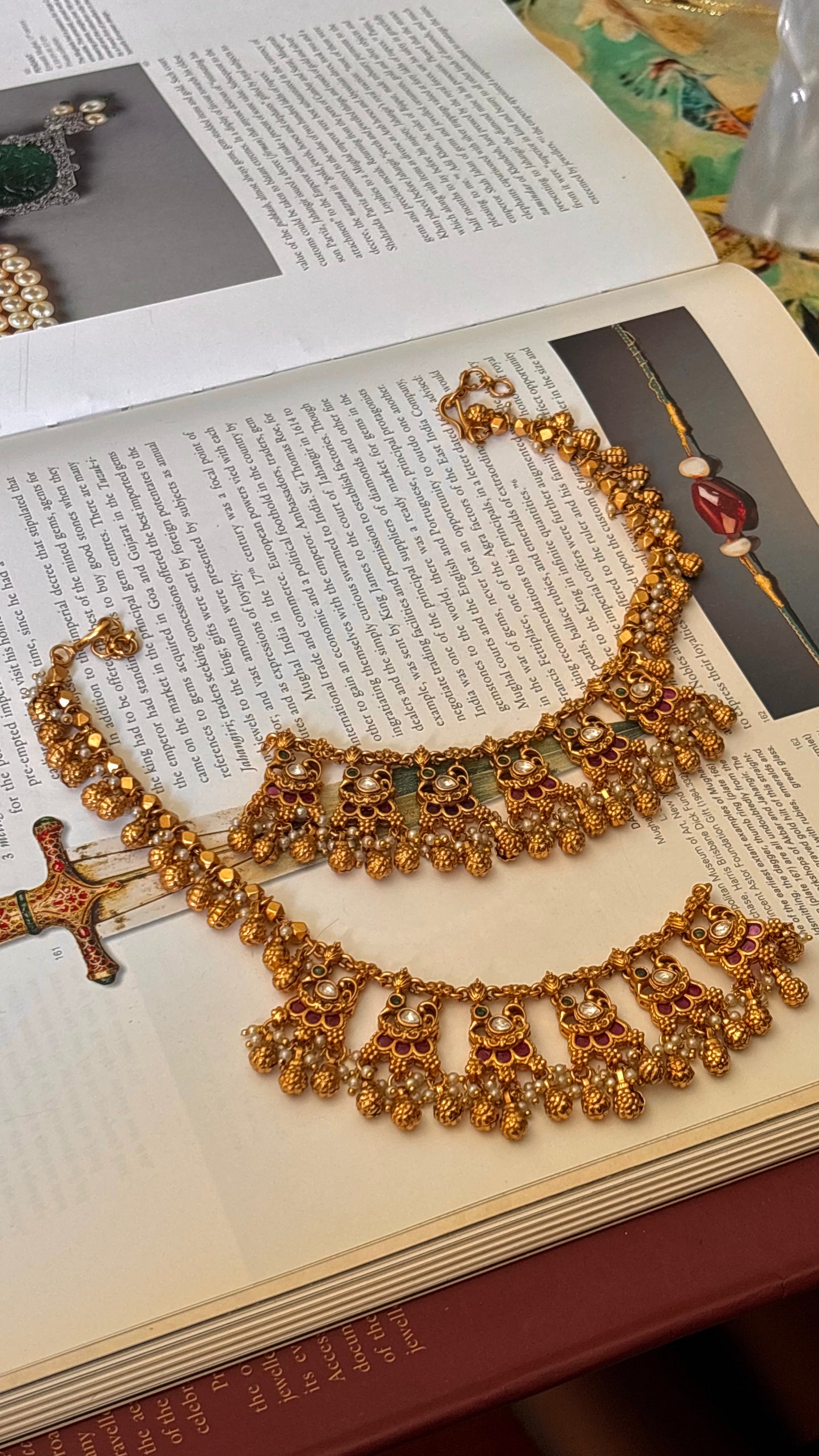 Emerald & ruby gold drops Kaanchain