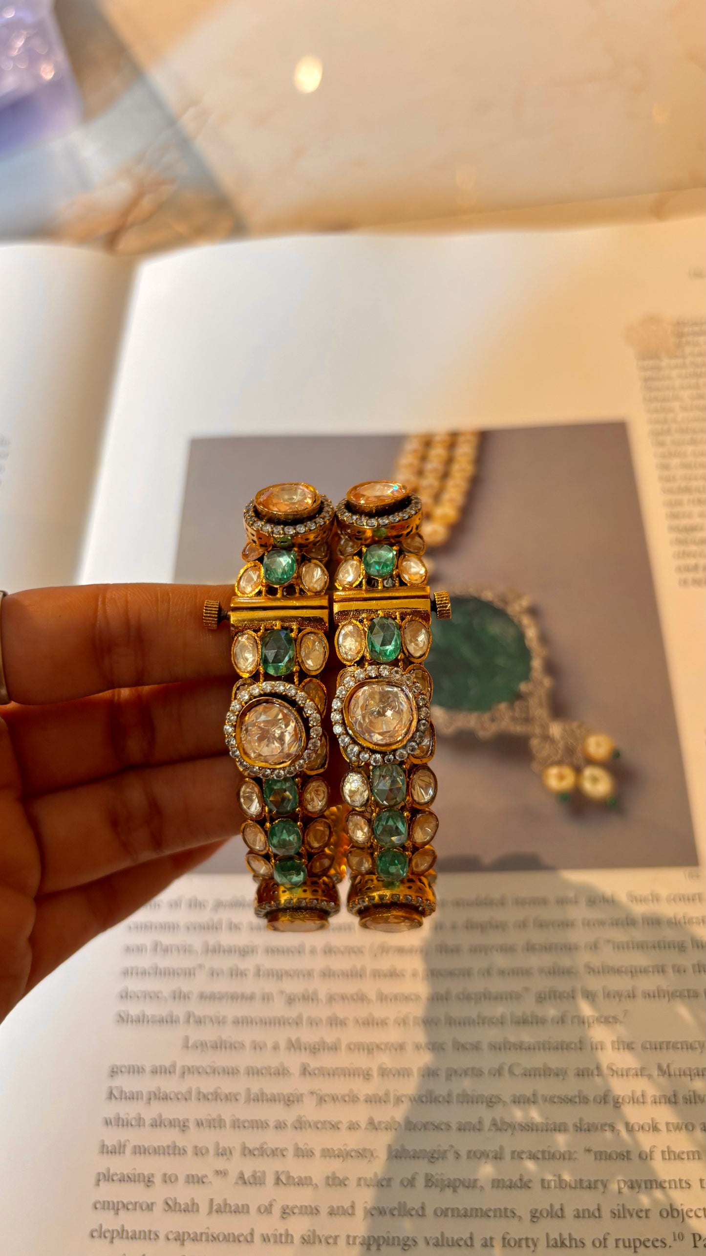 Emerald Swarovski peeli polki combo
