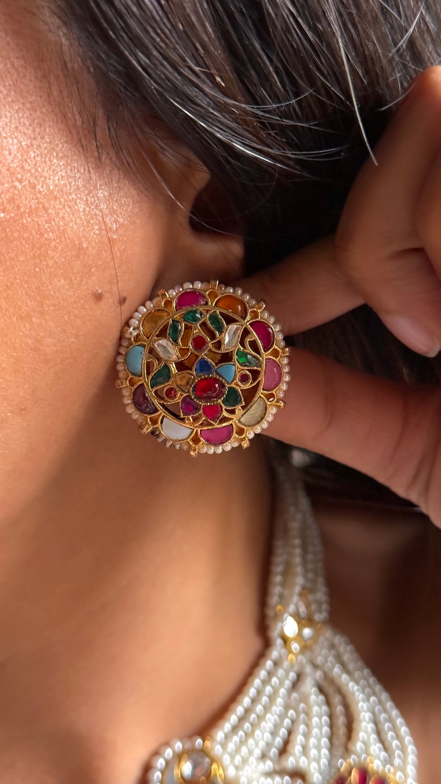 Paachi kundan designer pearl necklace