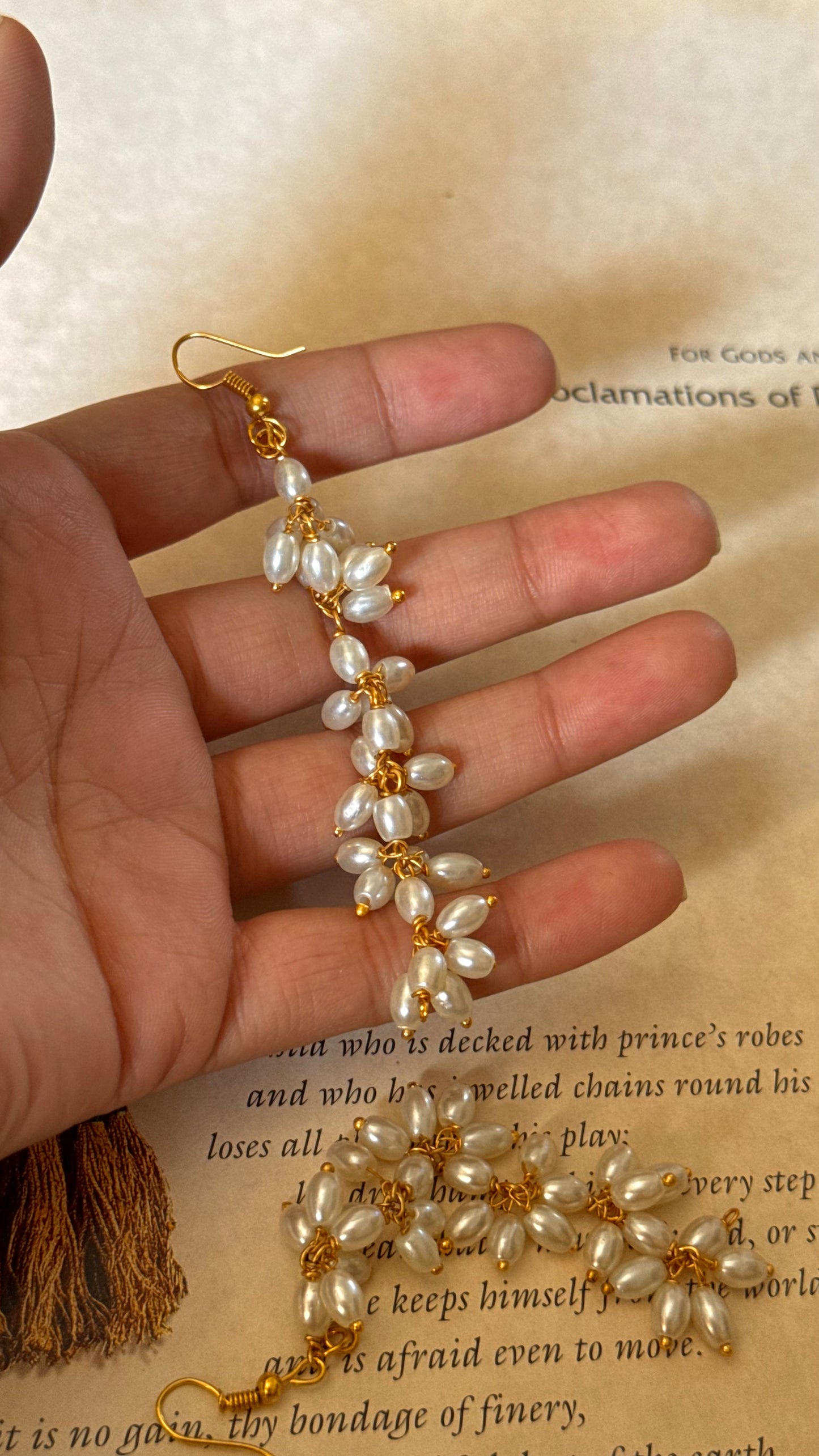 rice drop pearl hangings