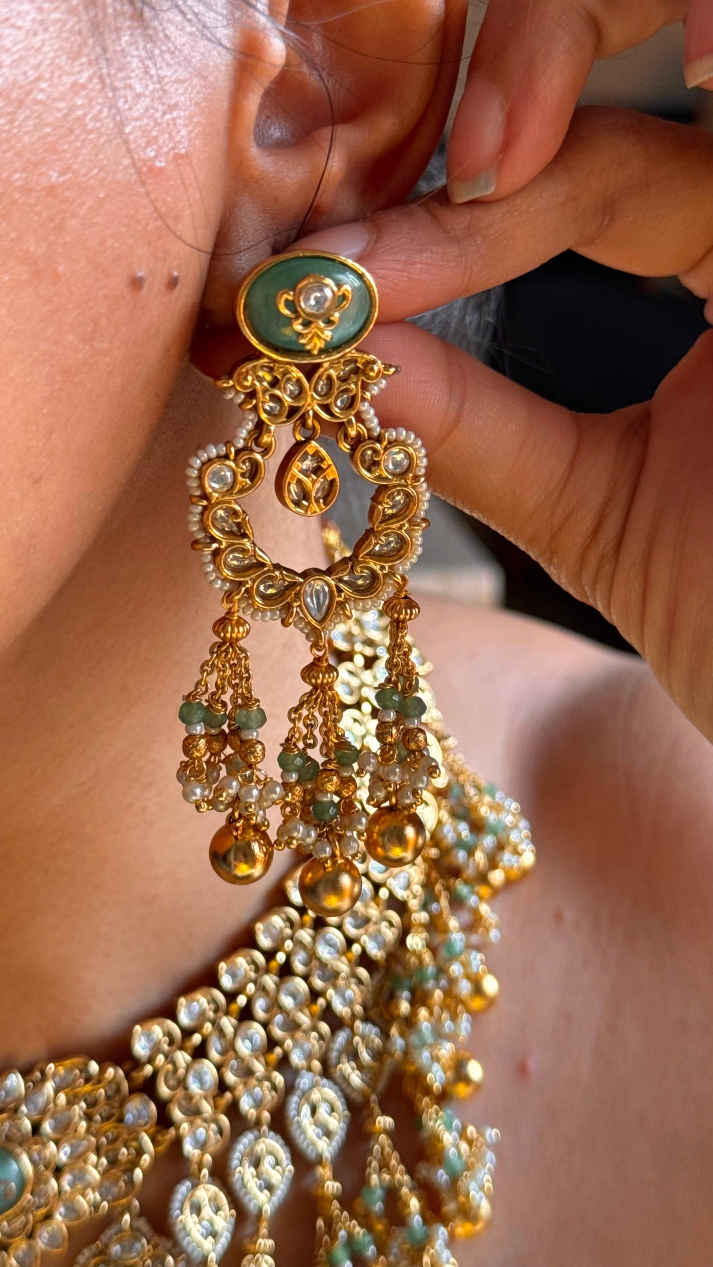 Mint heritage rajwada bridal necklace