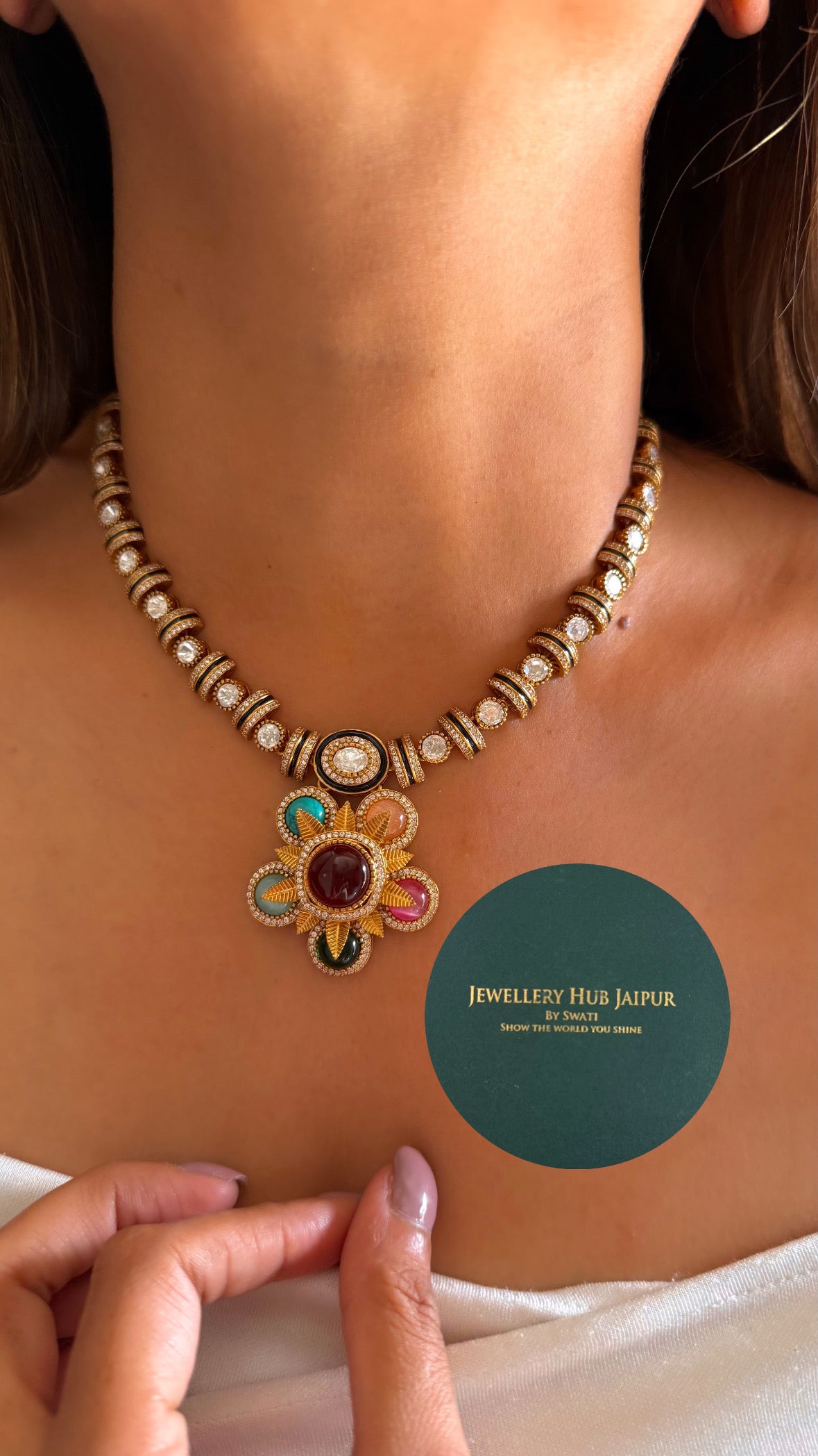 Garima Sabyasachi inspired designer multicoloured necklace