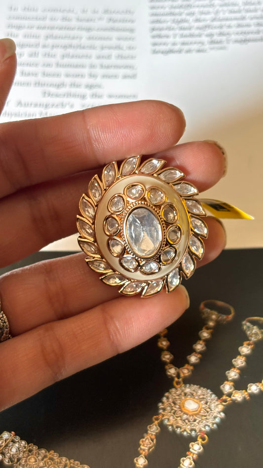 White real moissanite Ring