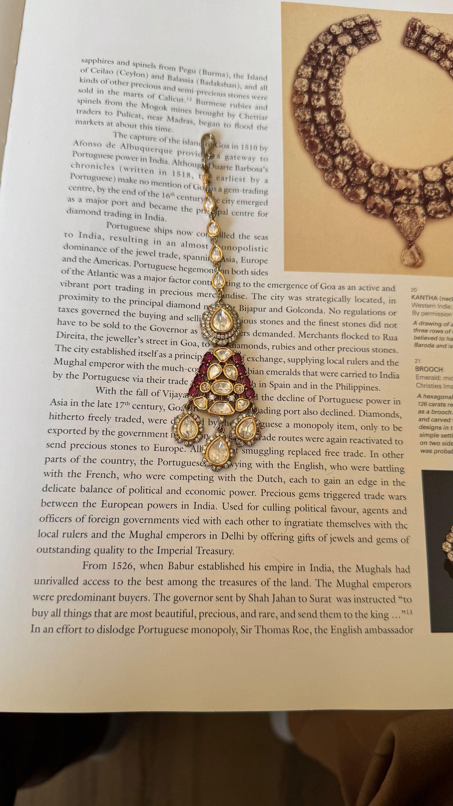 Ruby victorian moissanite maangtika