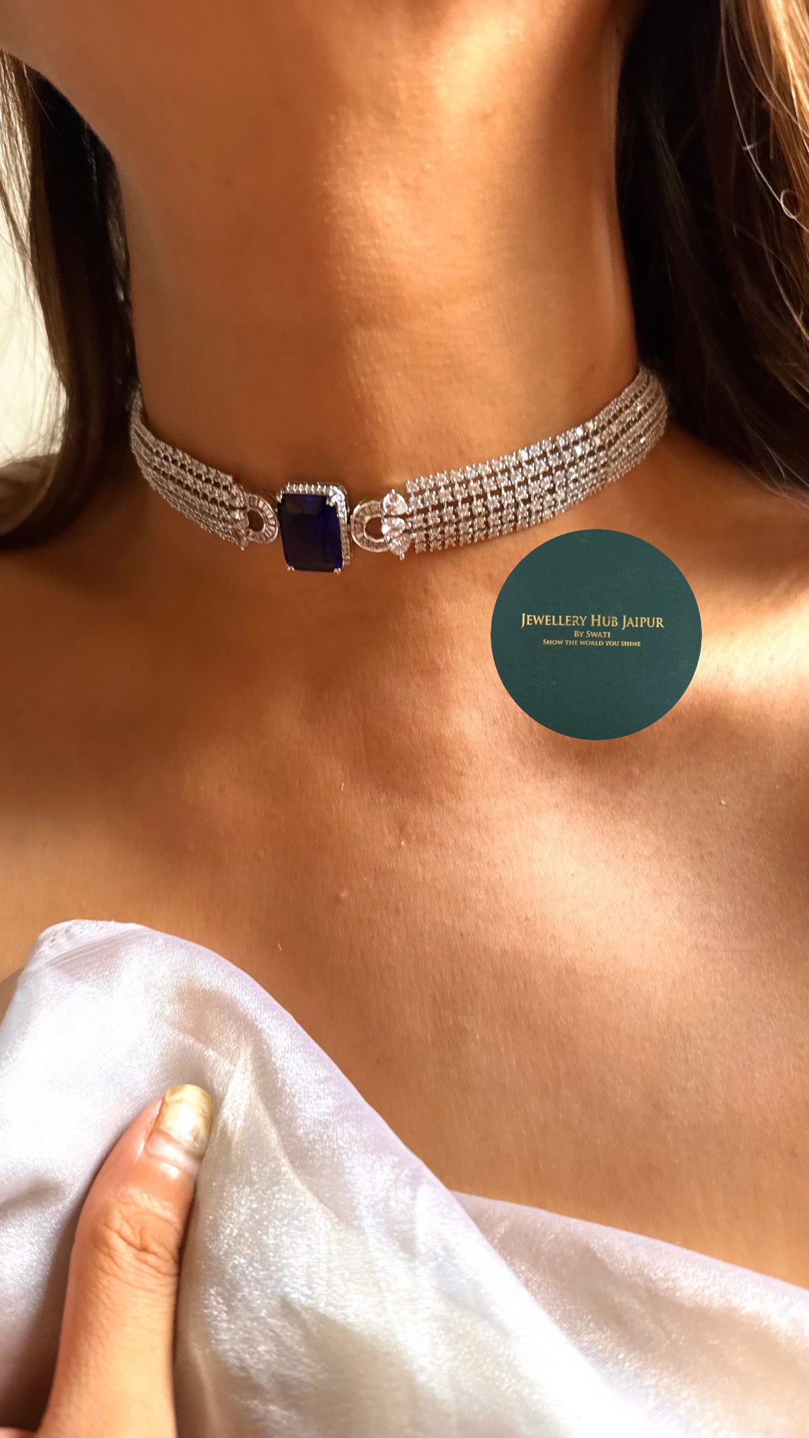 Sapphire doublet diamond minimal cocktail set