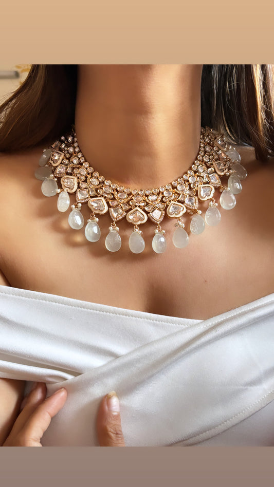 Meenakari Moissanite necklace