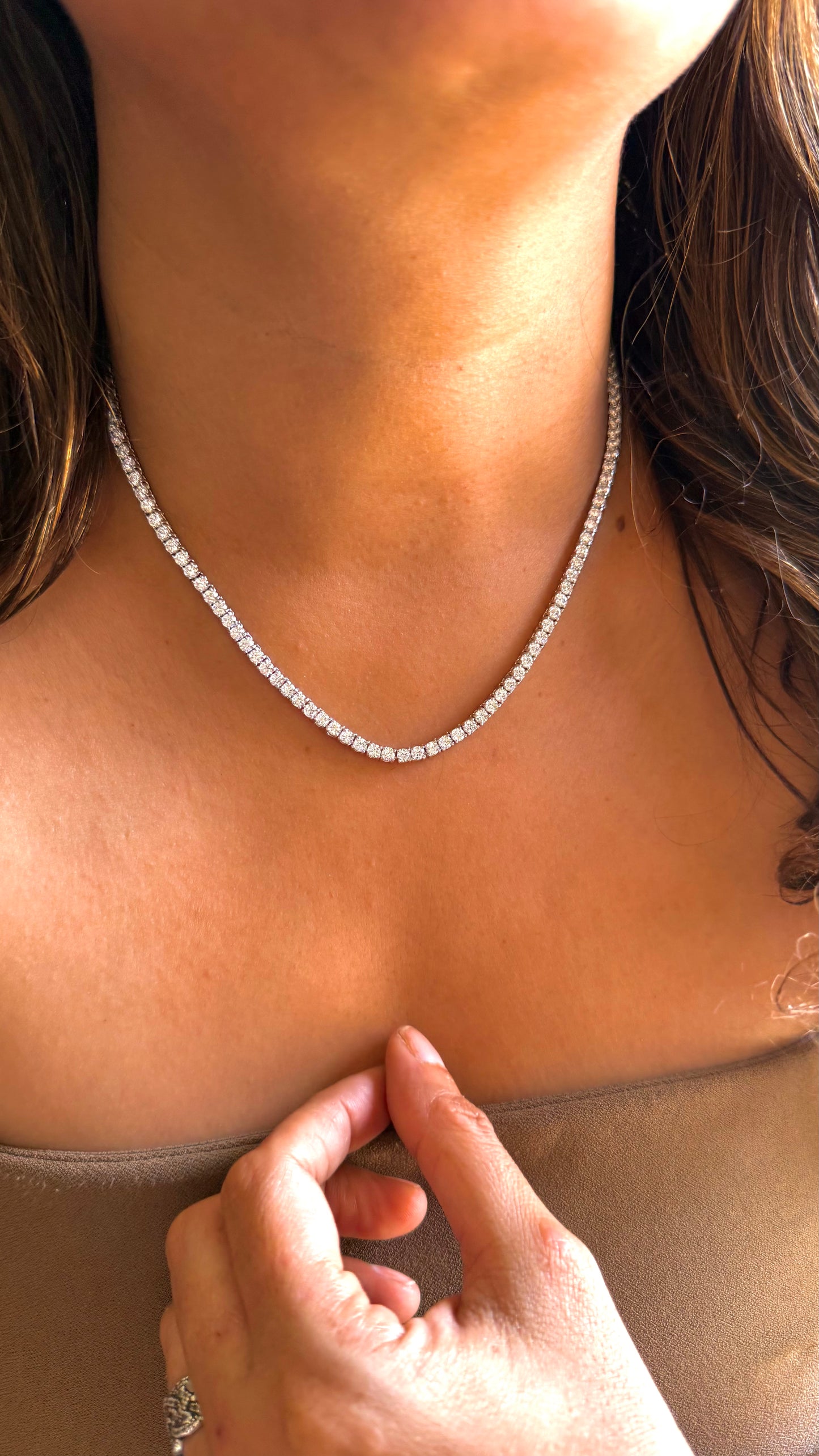 Single line Diamond Necklace