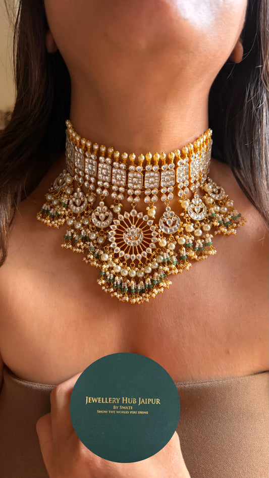 Real paachi handmade chaand nakashi bridal Necklace