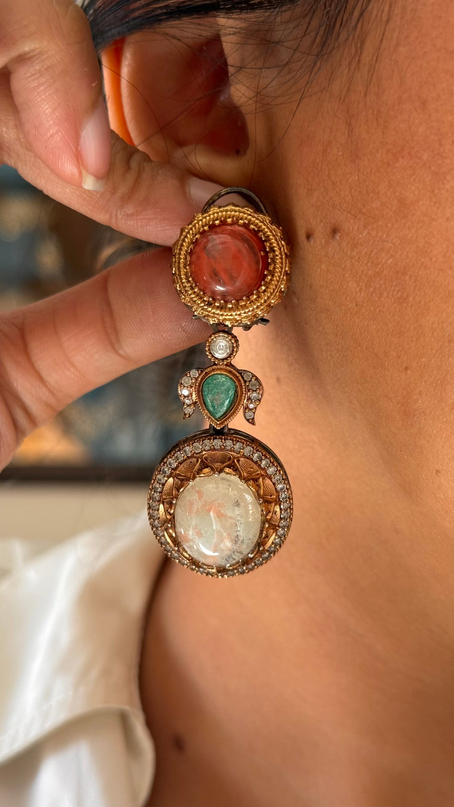 Vintage Polish sabyasachi inspired cocktail necklace