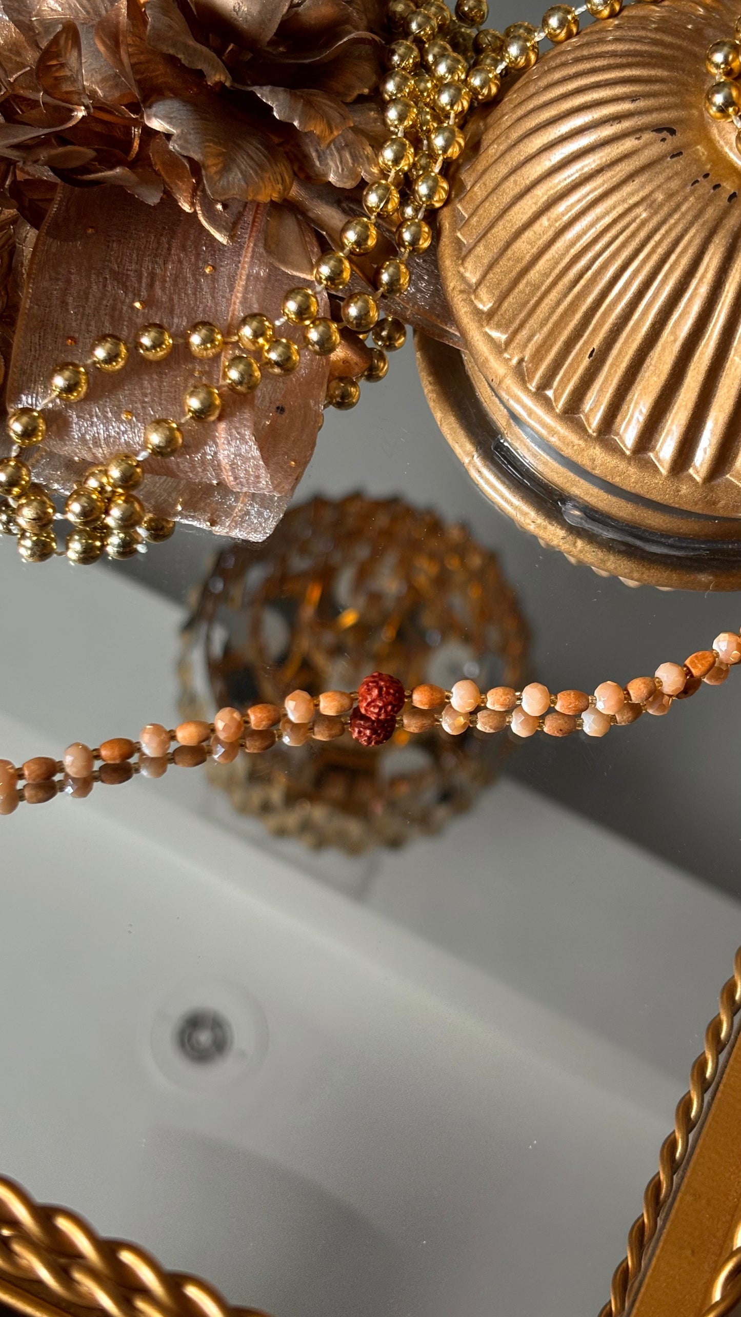 Rudraksh & chandan rakhi bracelet ( shipping will be extra )