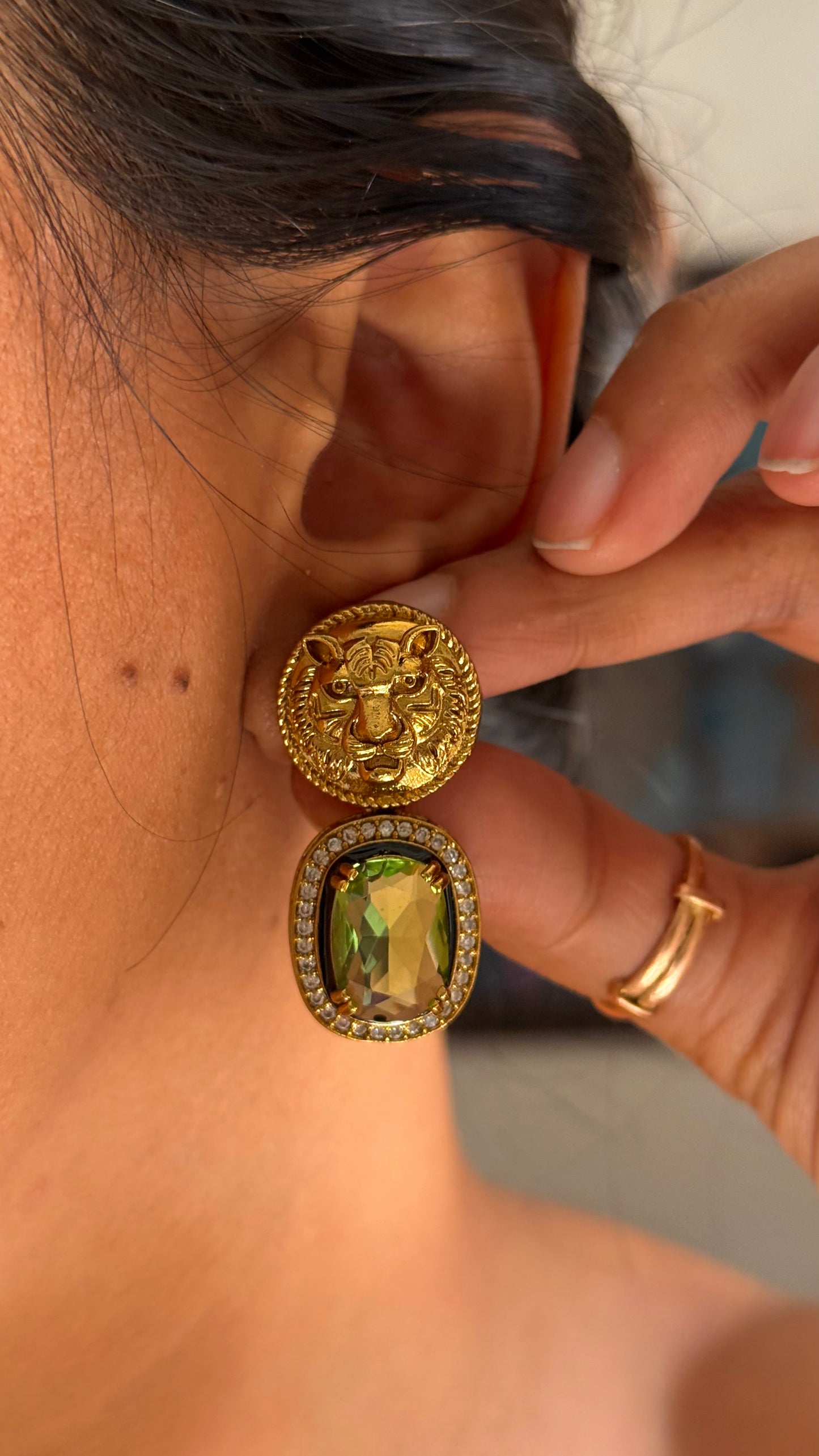 Sabyasachi inspired light mint danglers