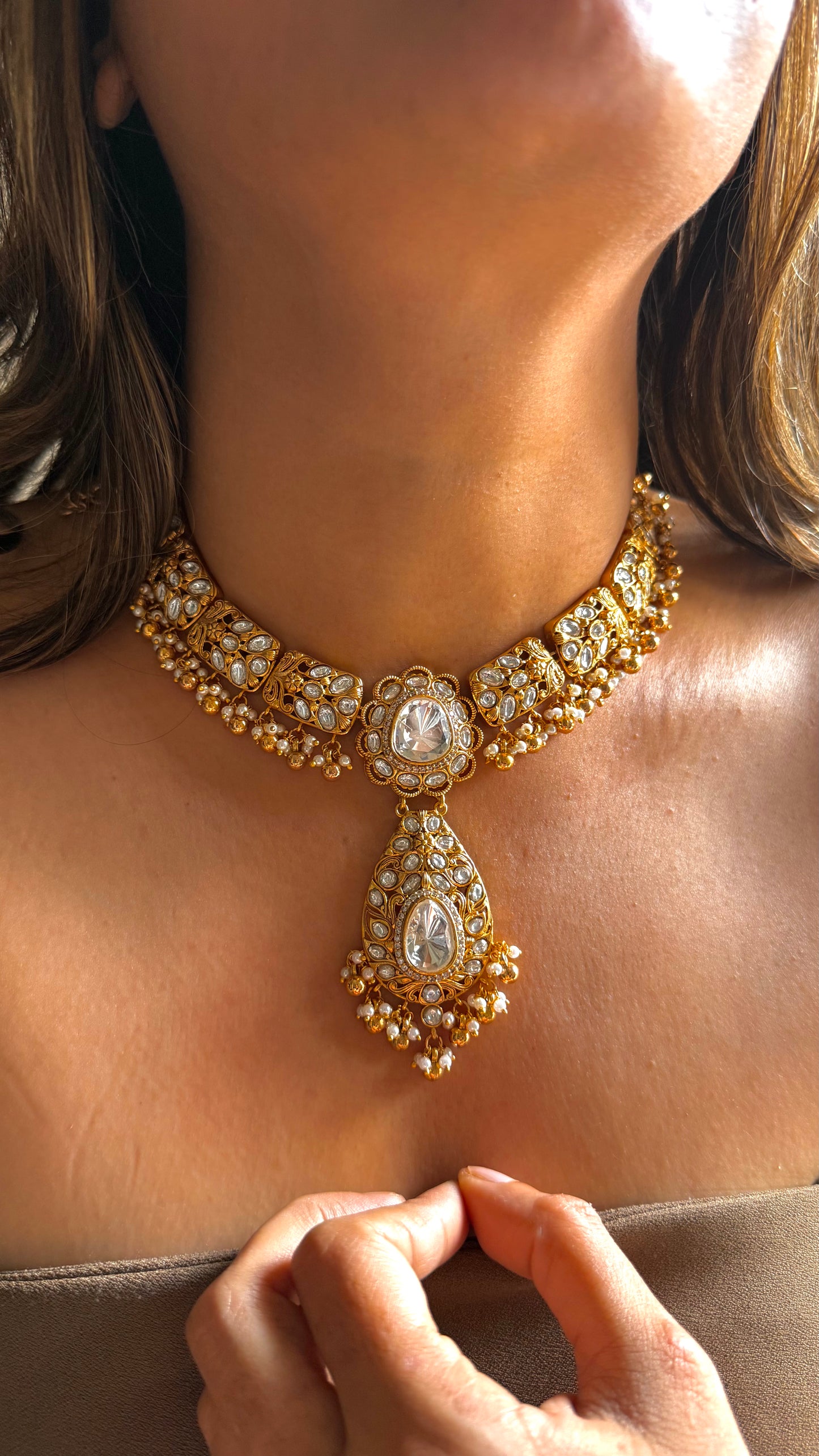 Uncut Polki Gold necklace aet