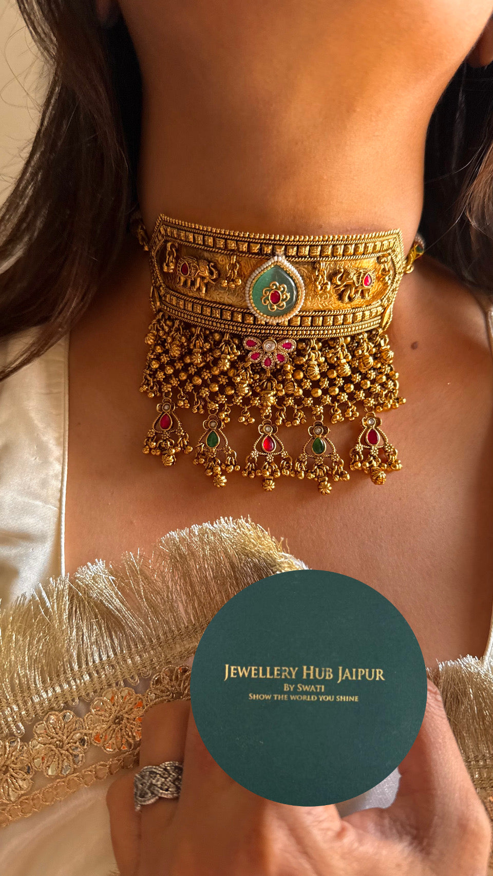 Mint doublet inlay rajwadi Aad