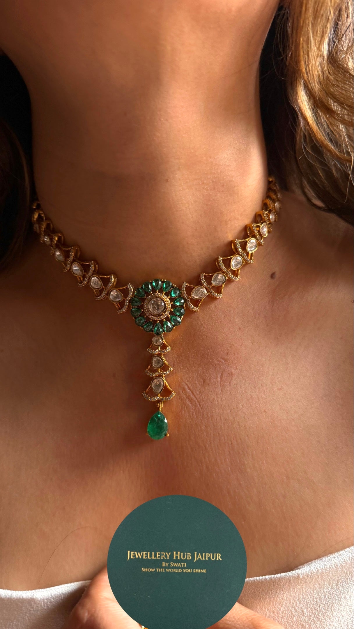 Turquoise floral coctail Necklace