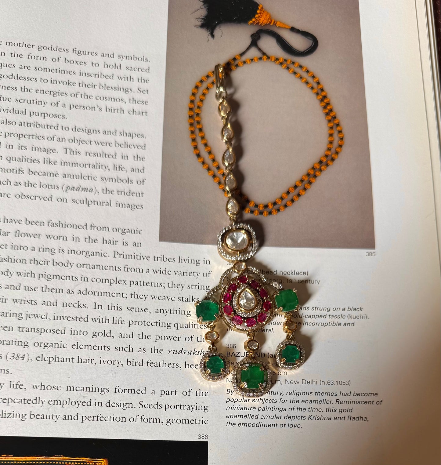 Emerald & ruby polki maangtika