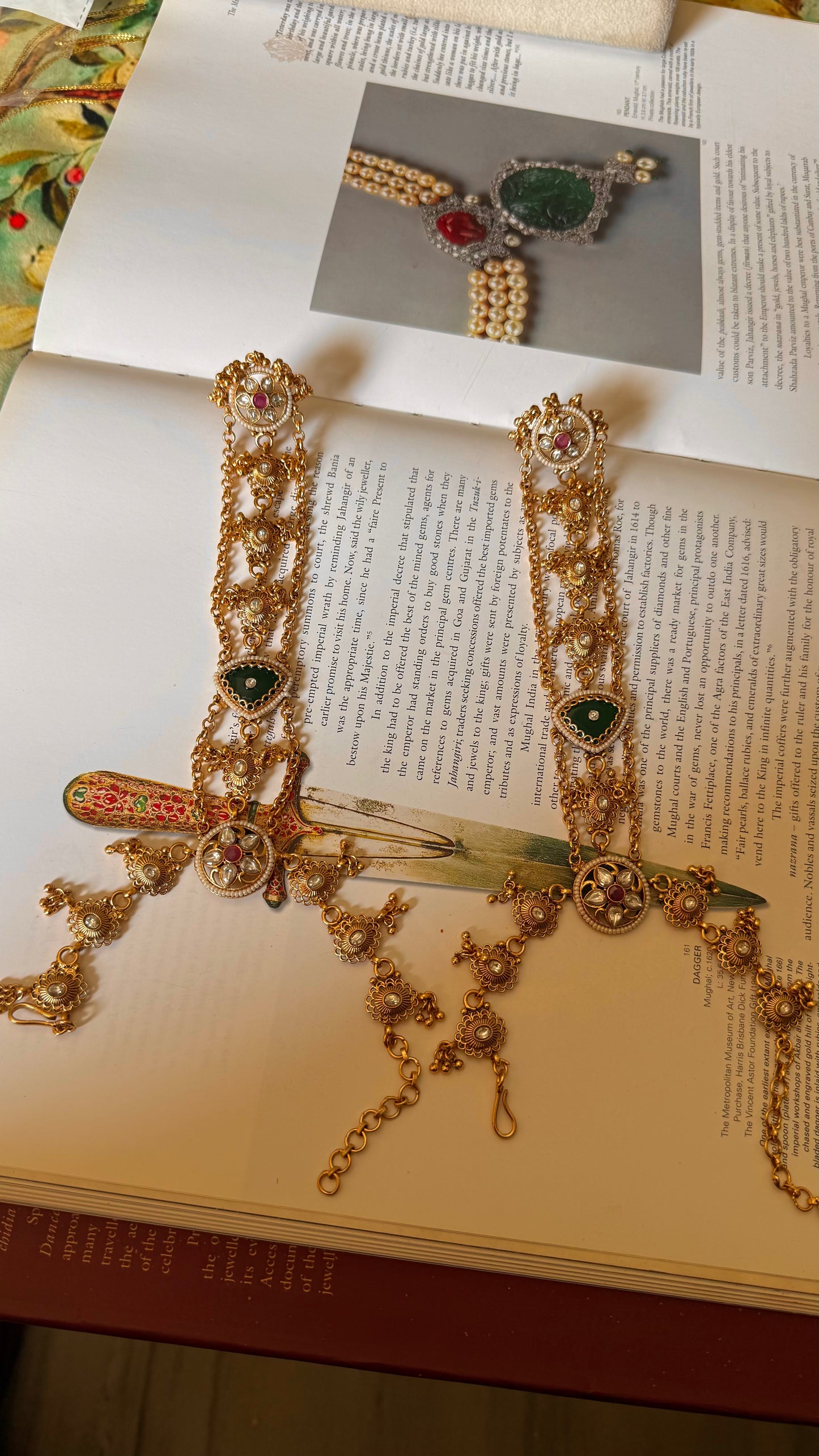 Ruby polki ring emerald rajwada hathphool