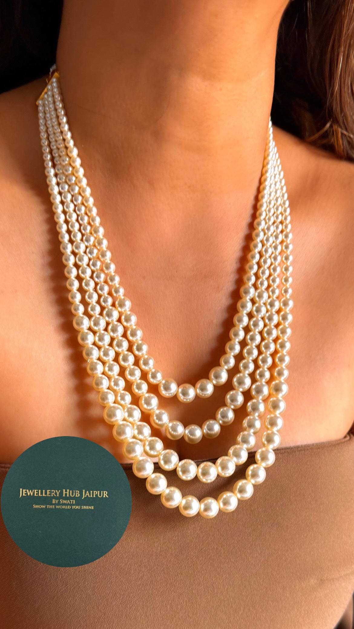 4 layer pearl necklace