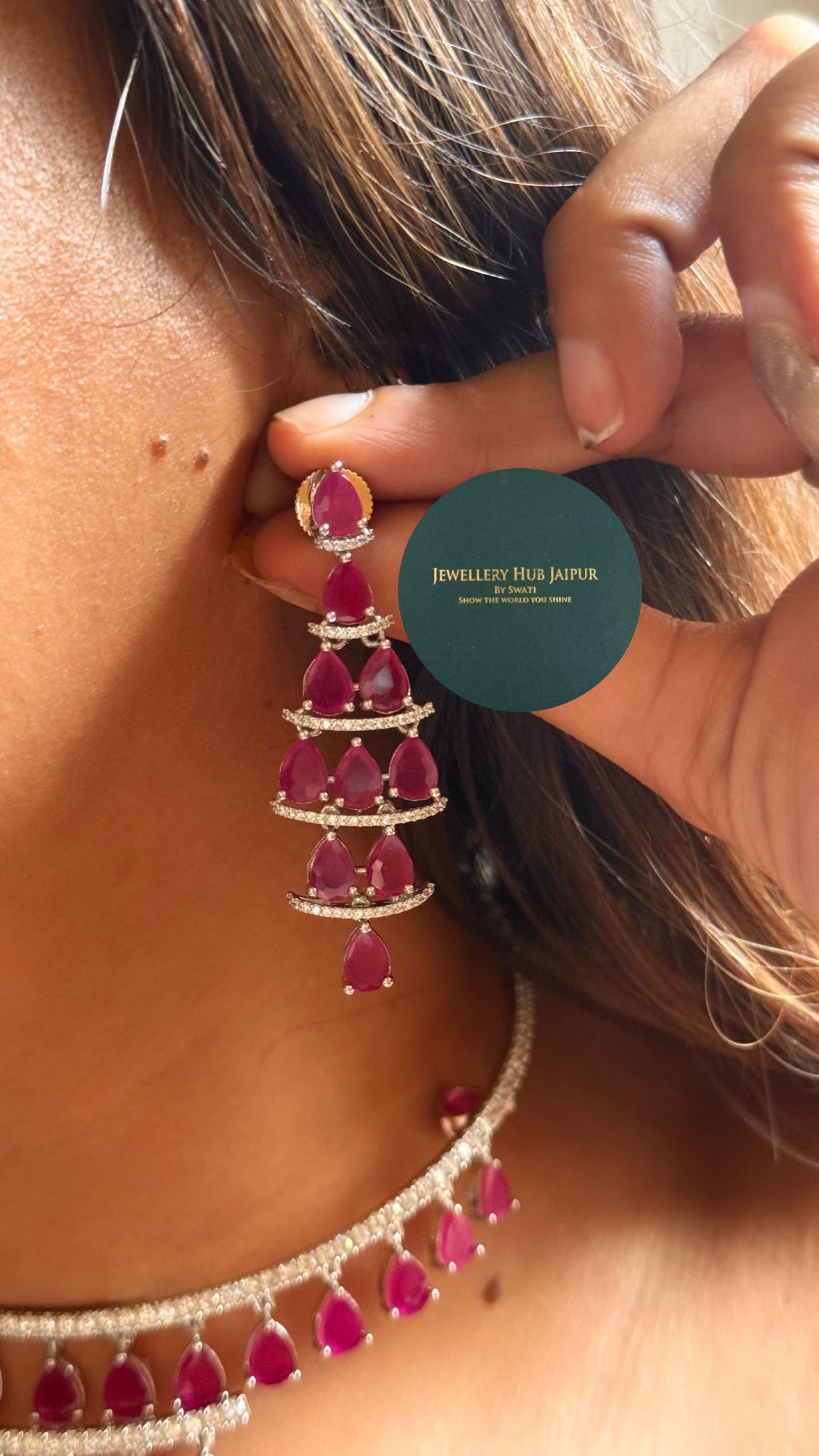 LUMINÉ Ruby Diamond hanging designer cocktail minimal set
