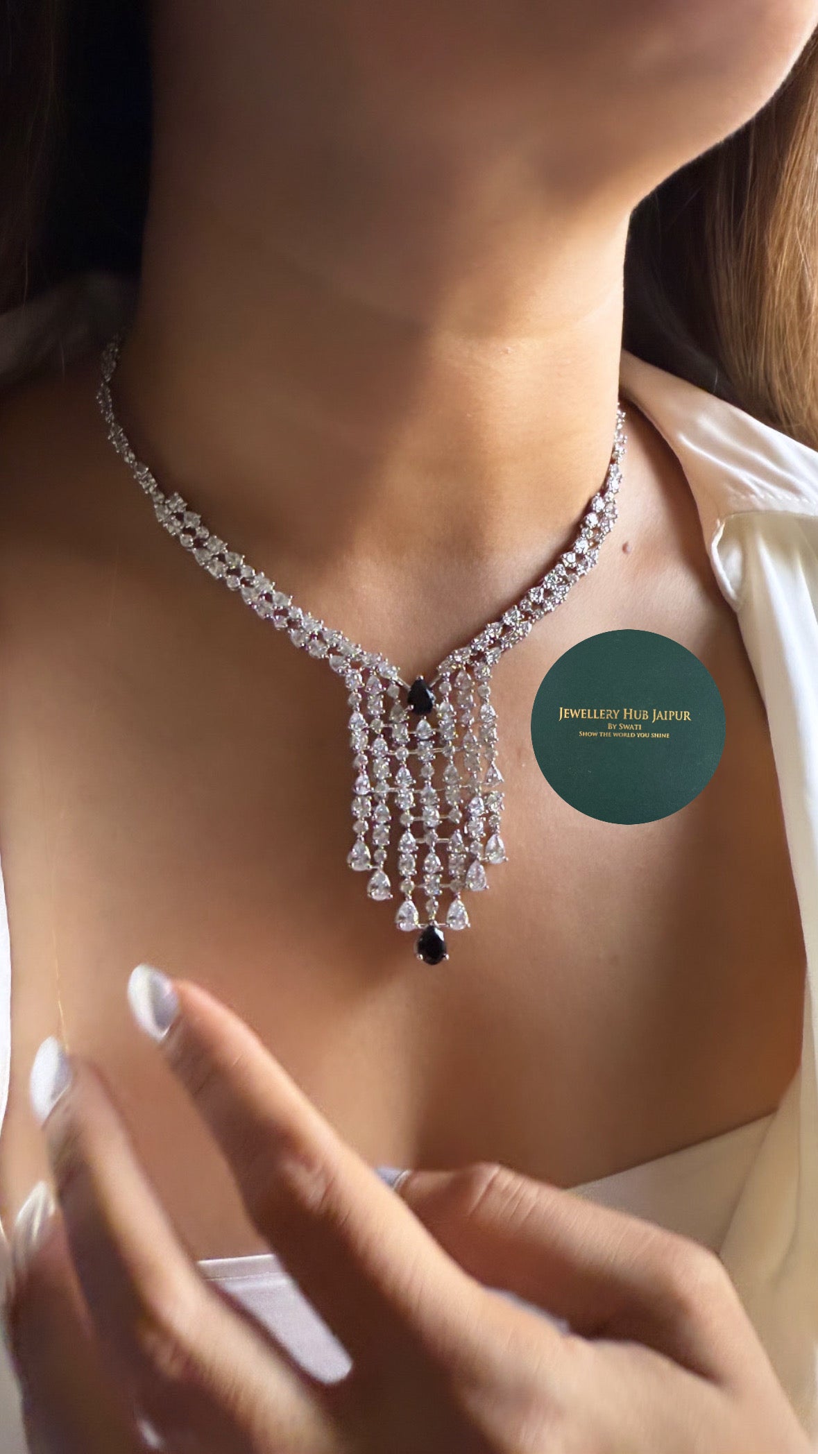 Black diamond necklace