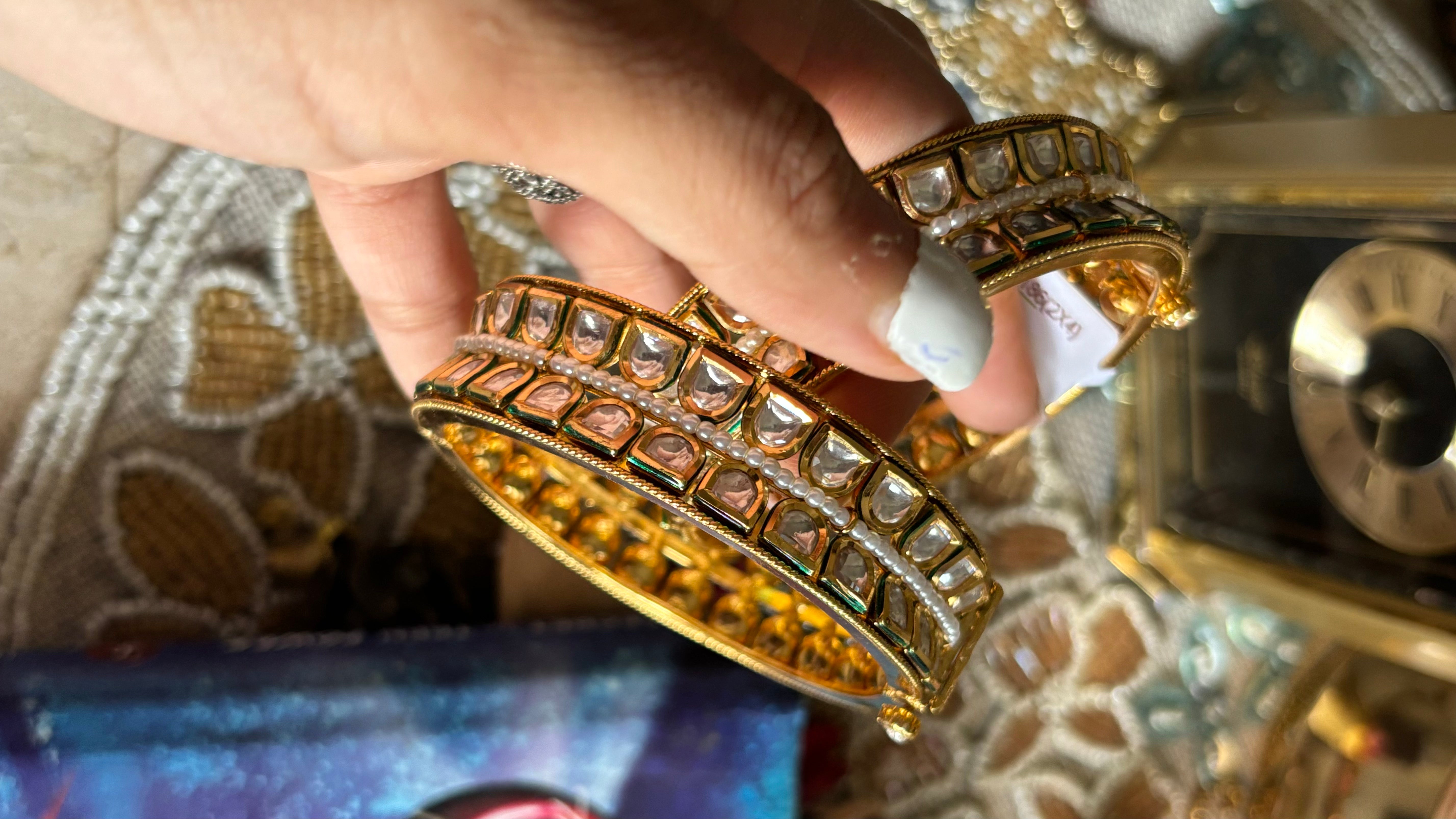 Ac kundan meenakari bangles