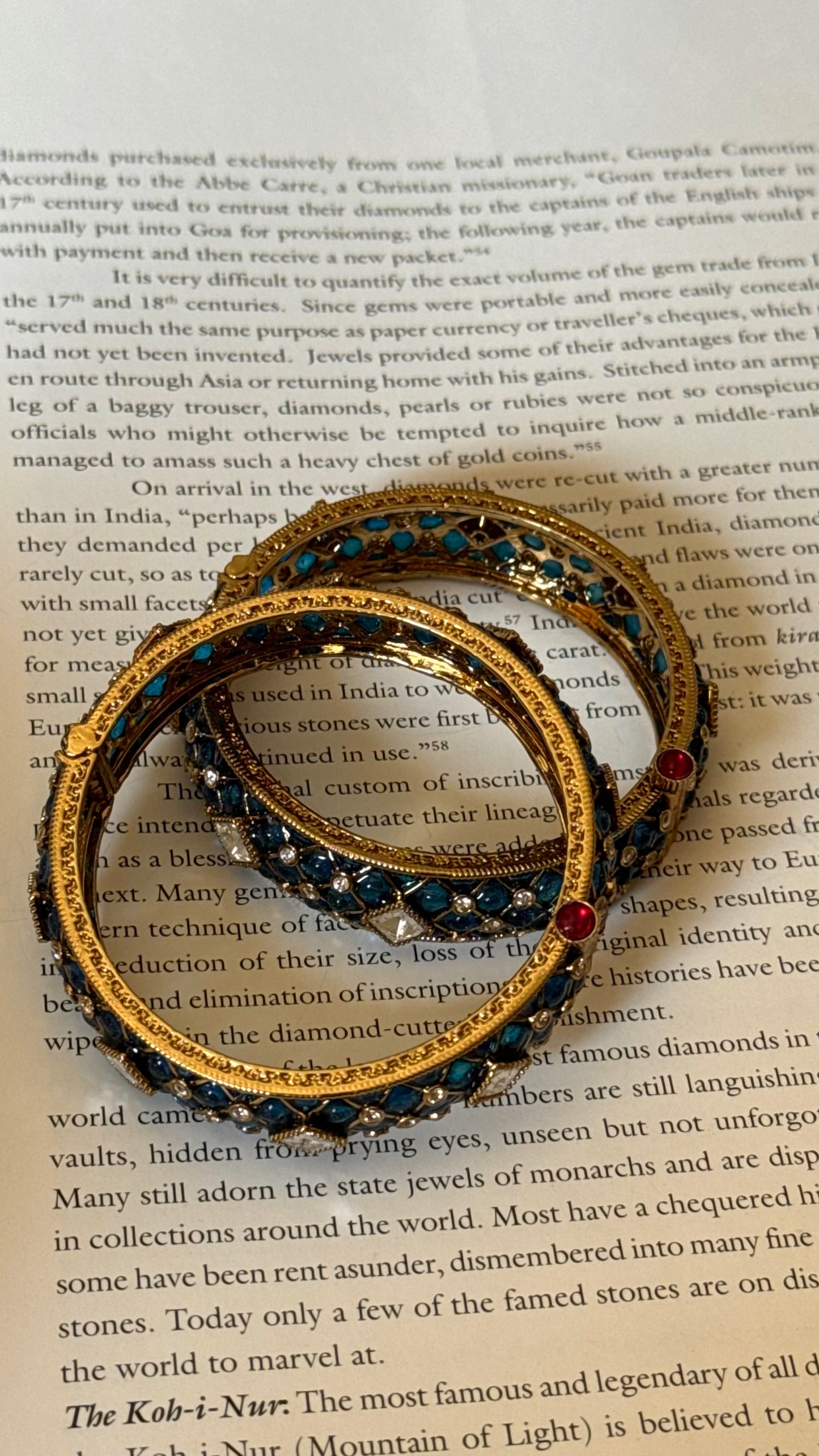 Sapphire katDana moissanite openable Bangles