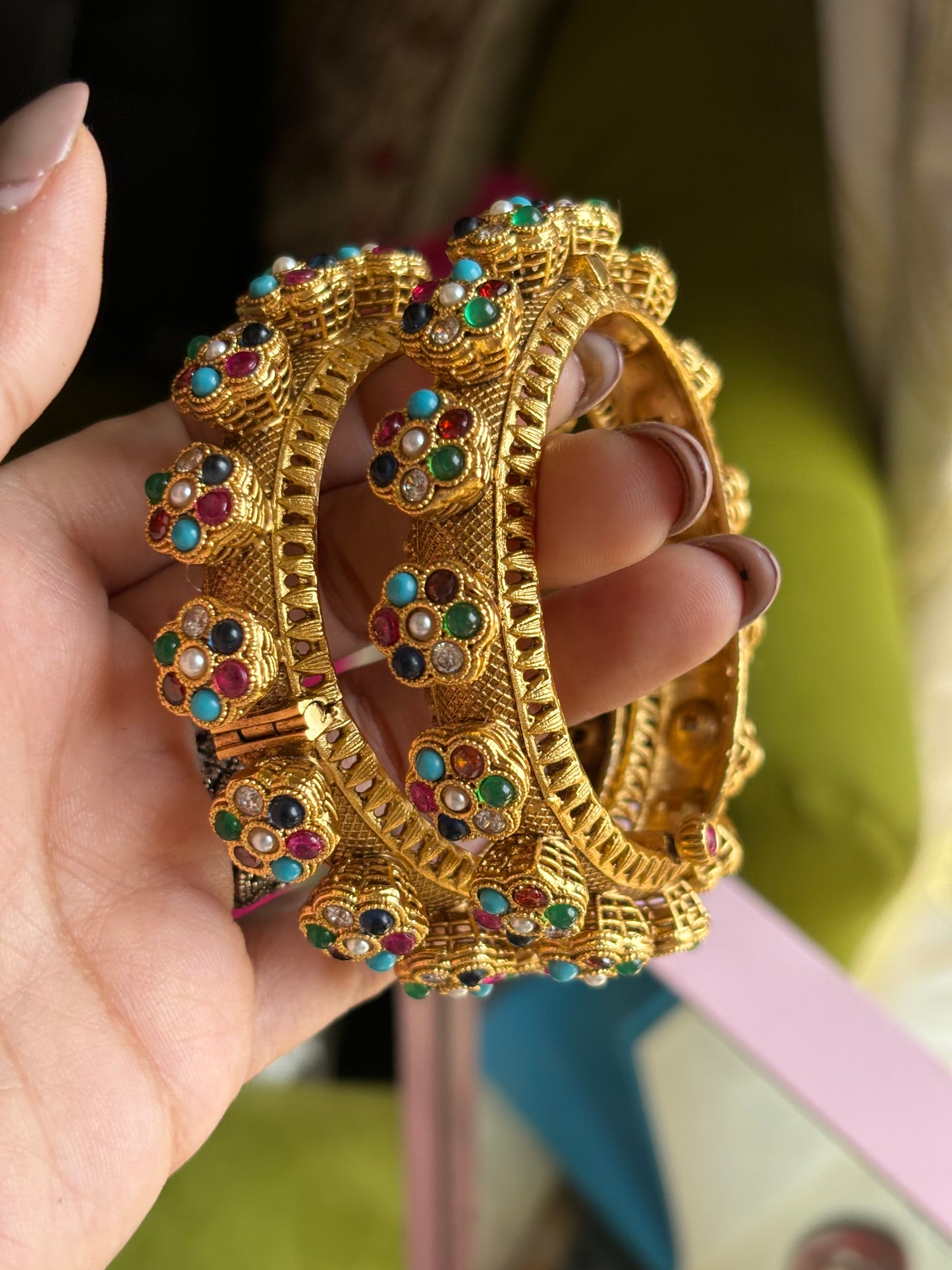 Navratna rajwada openable bangles