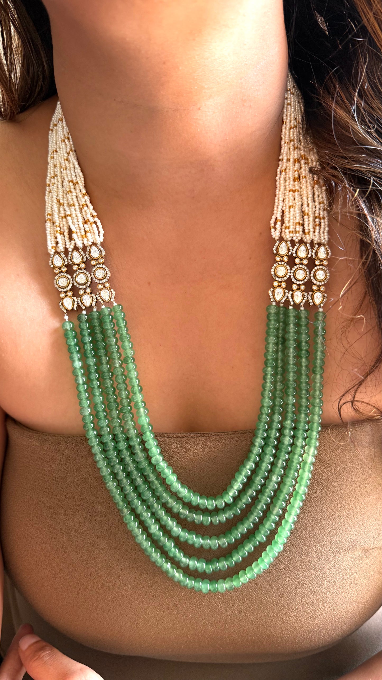 Mint & Pearl victorian Necklace