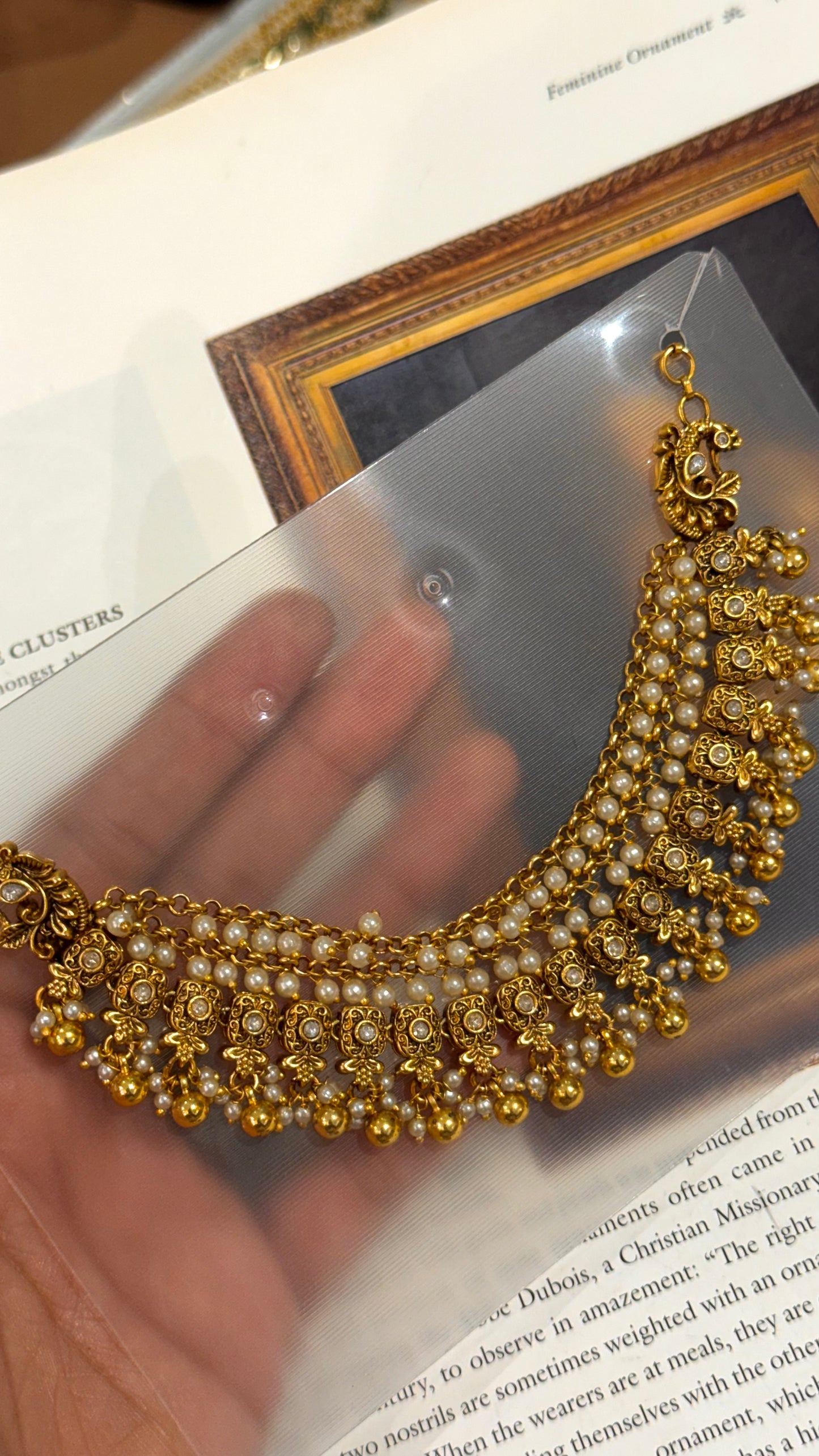Gold Rajwada Nakshi Earchain