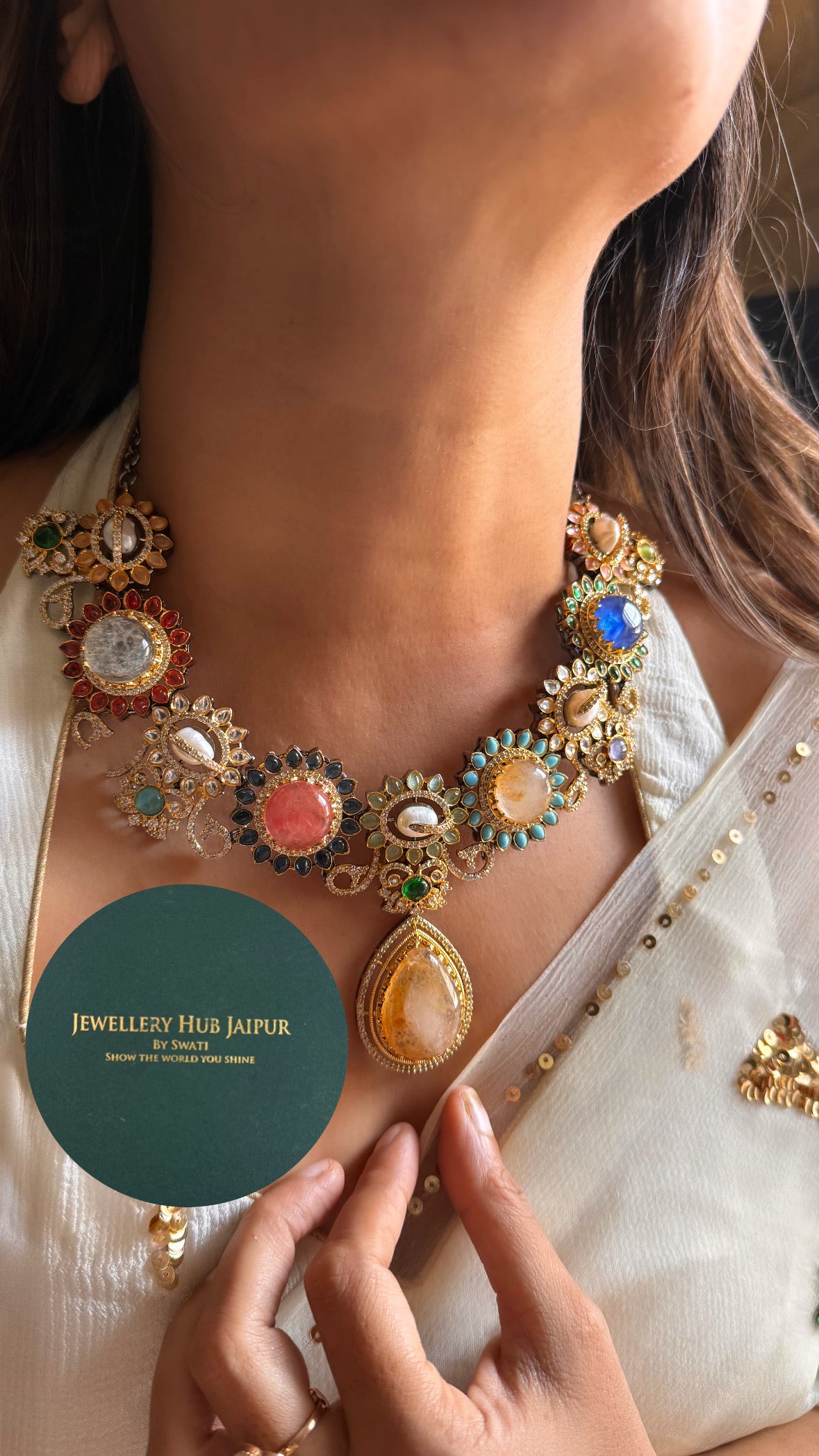 Navratna floral designed set