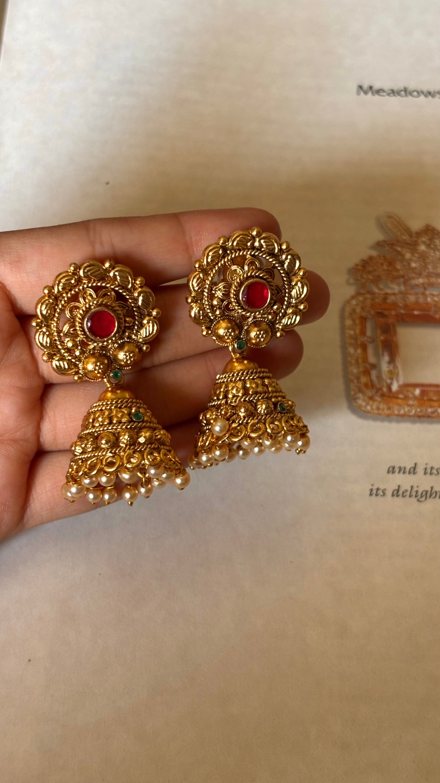 Ruby rajwadi jhumki