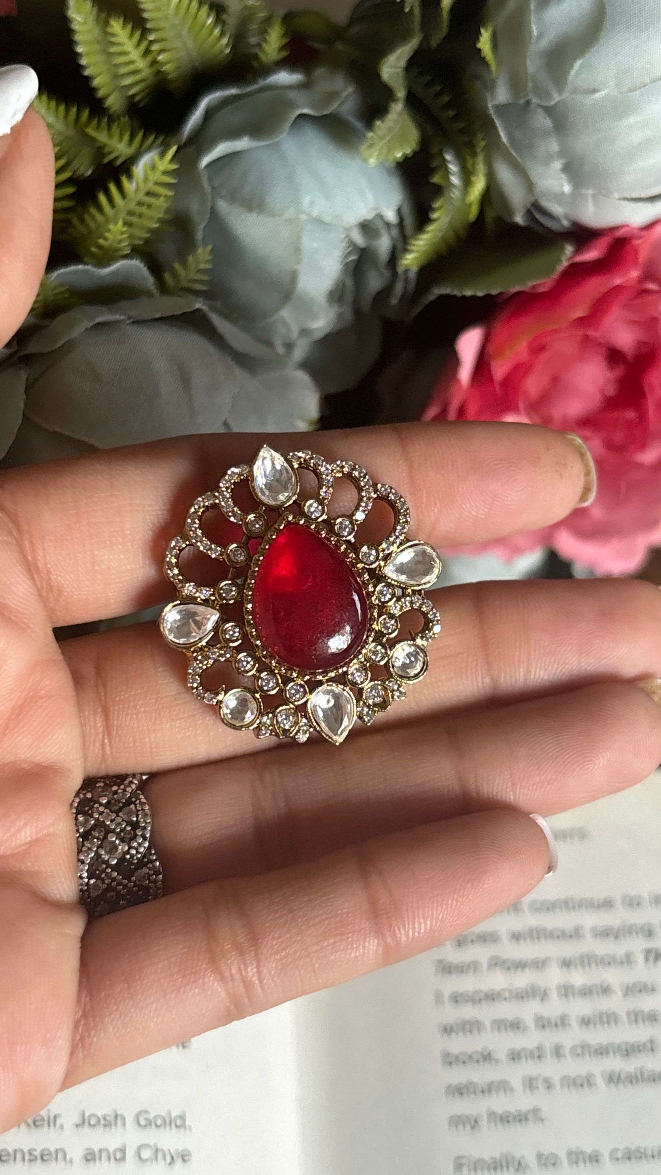 Ruby polki ring