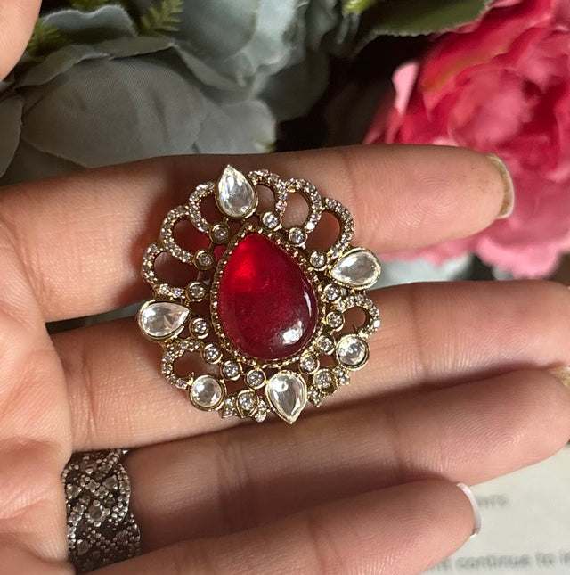 Ruby polki ring