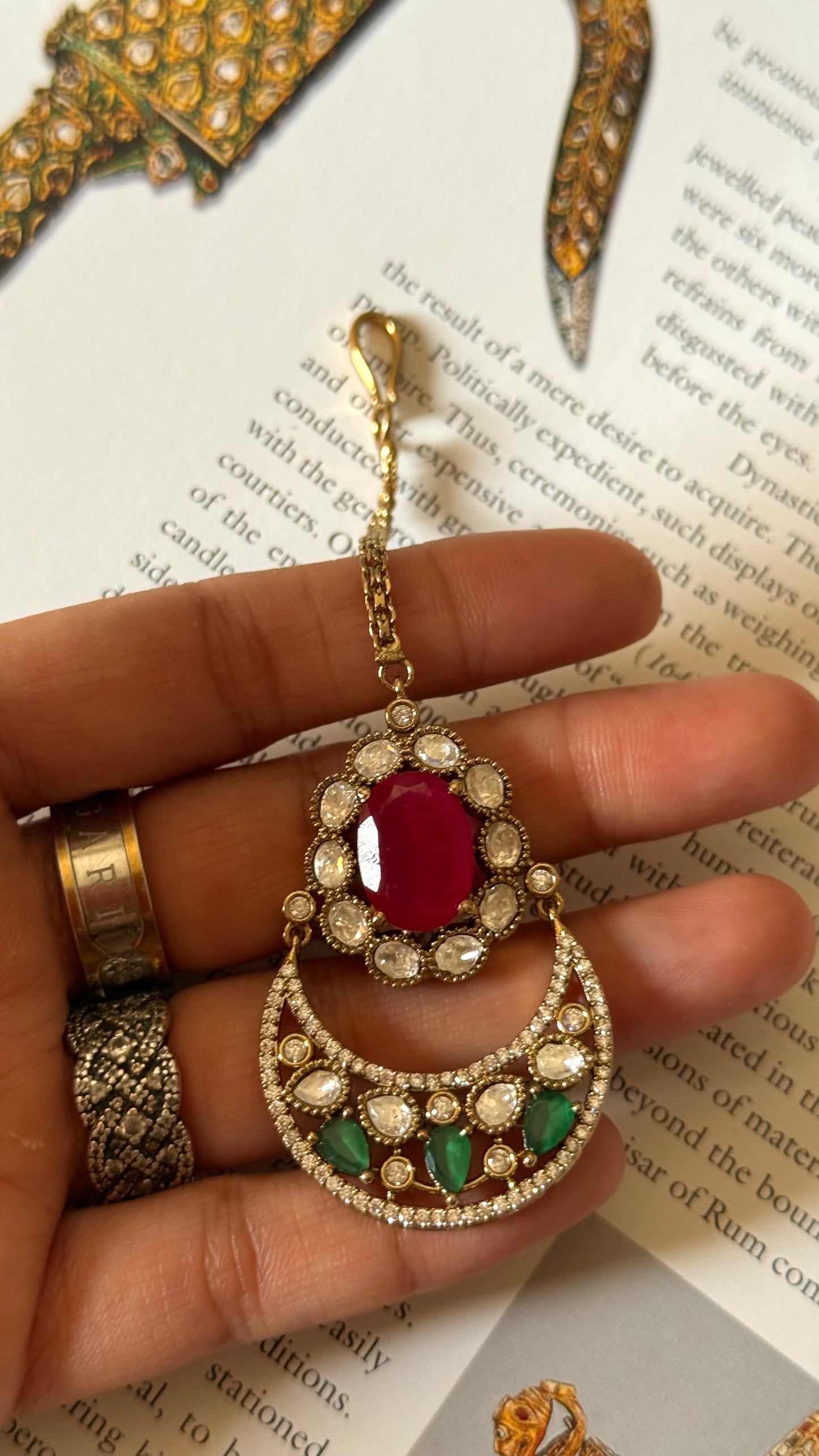 Ruby chand design maangtikka