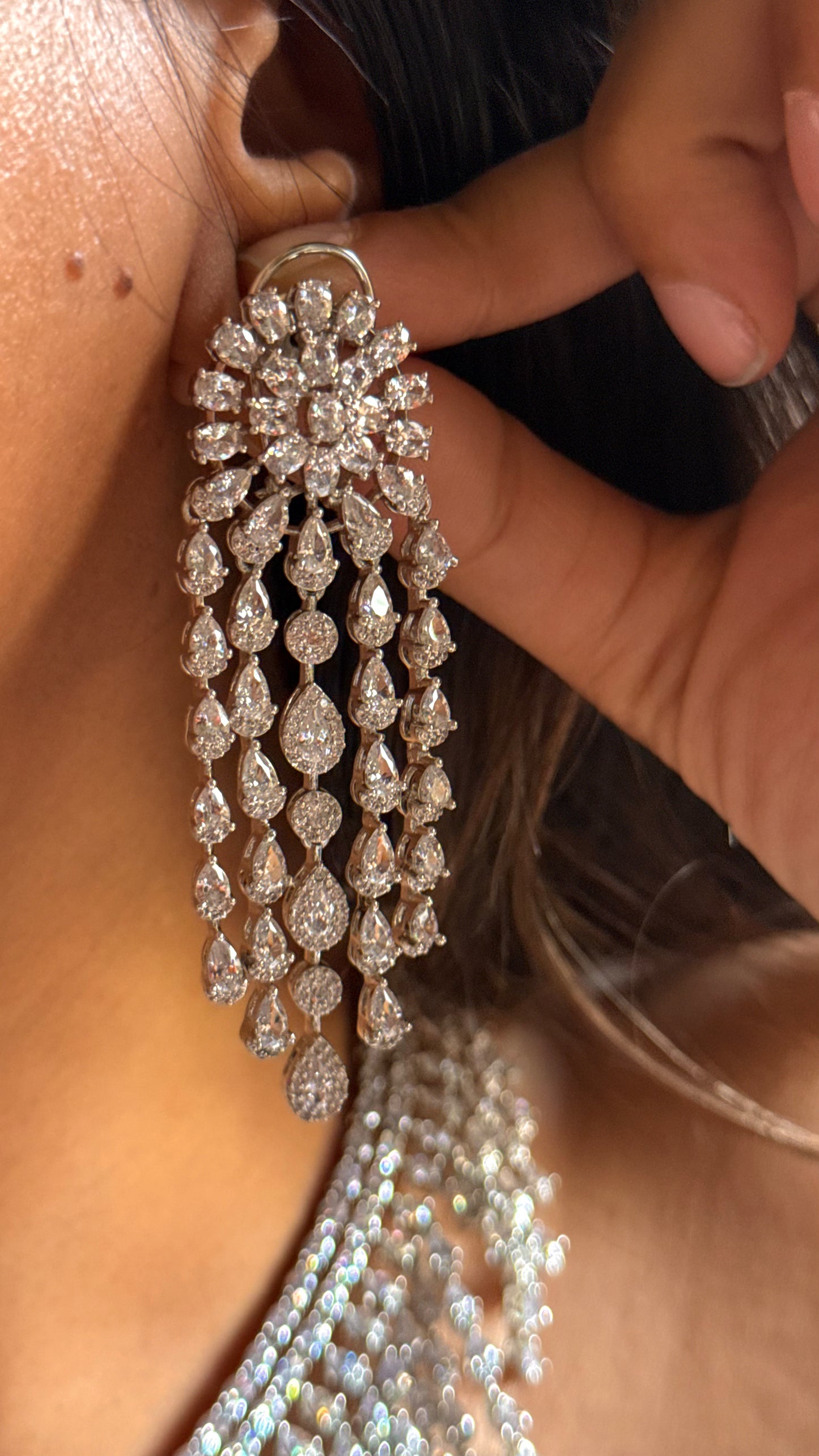 Cz diamond doublets designer collar Necklace