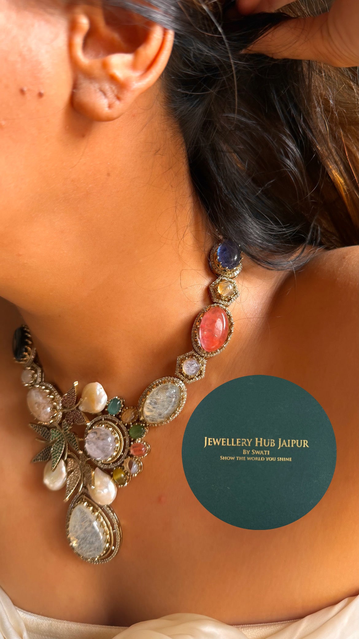 Sabyasachi inspired doublet leaves collar set