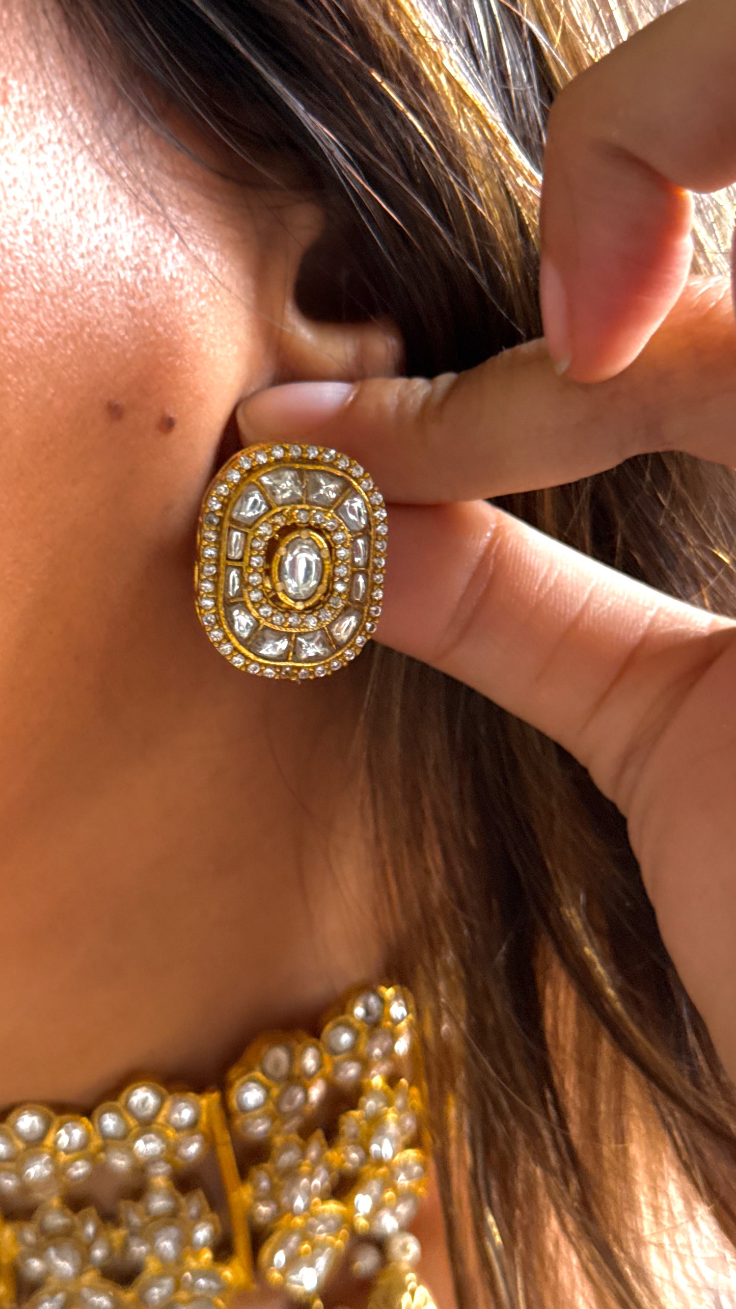 Royal Heritage pachi necklace with ruby drop detailing